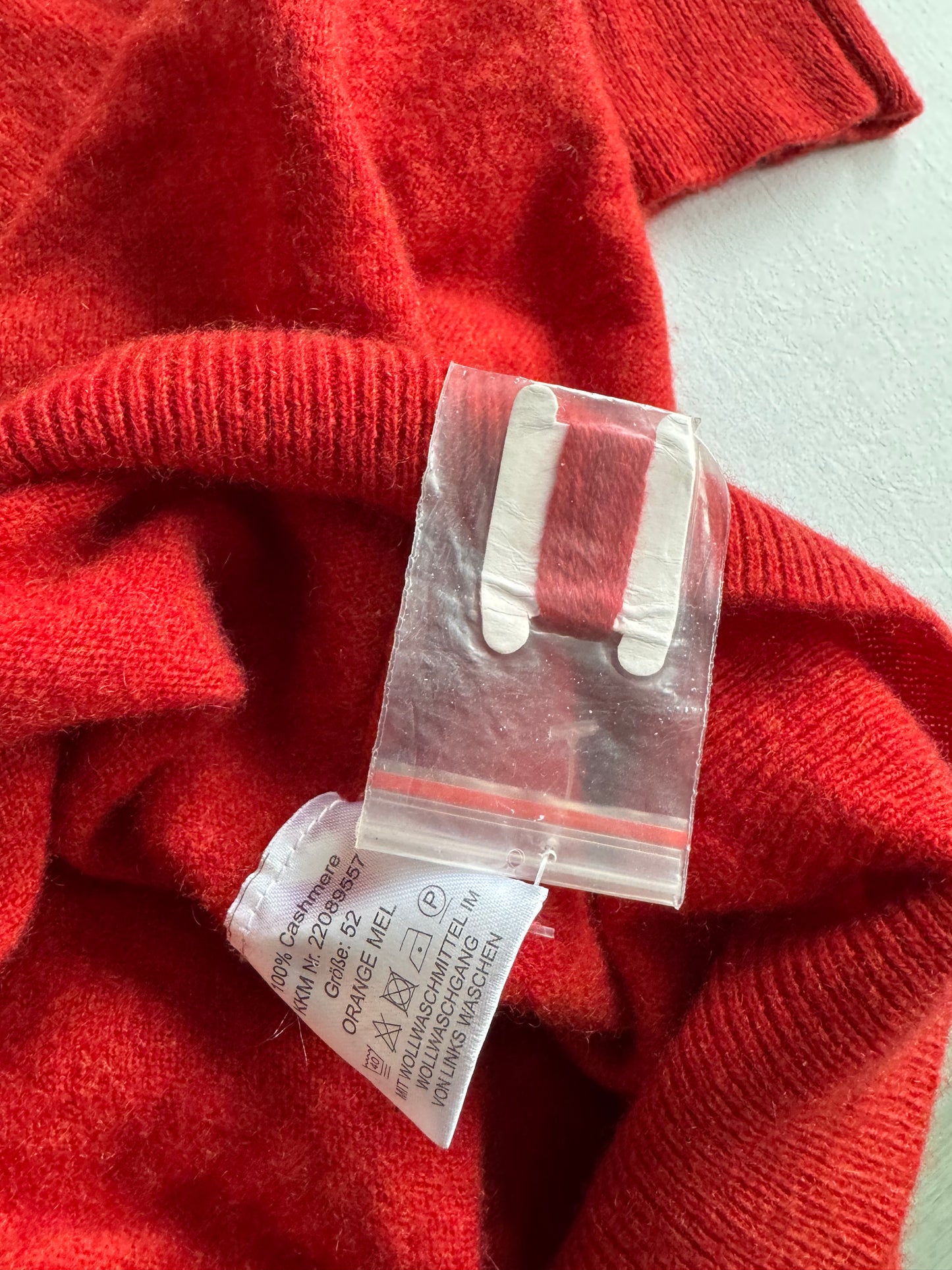 🍒 Pulover Bărbați din Cașmir Extrafin Roșu – L (52)