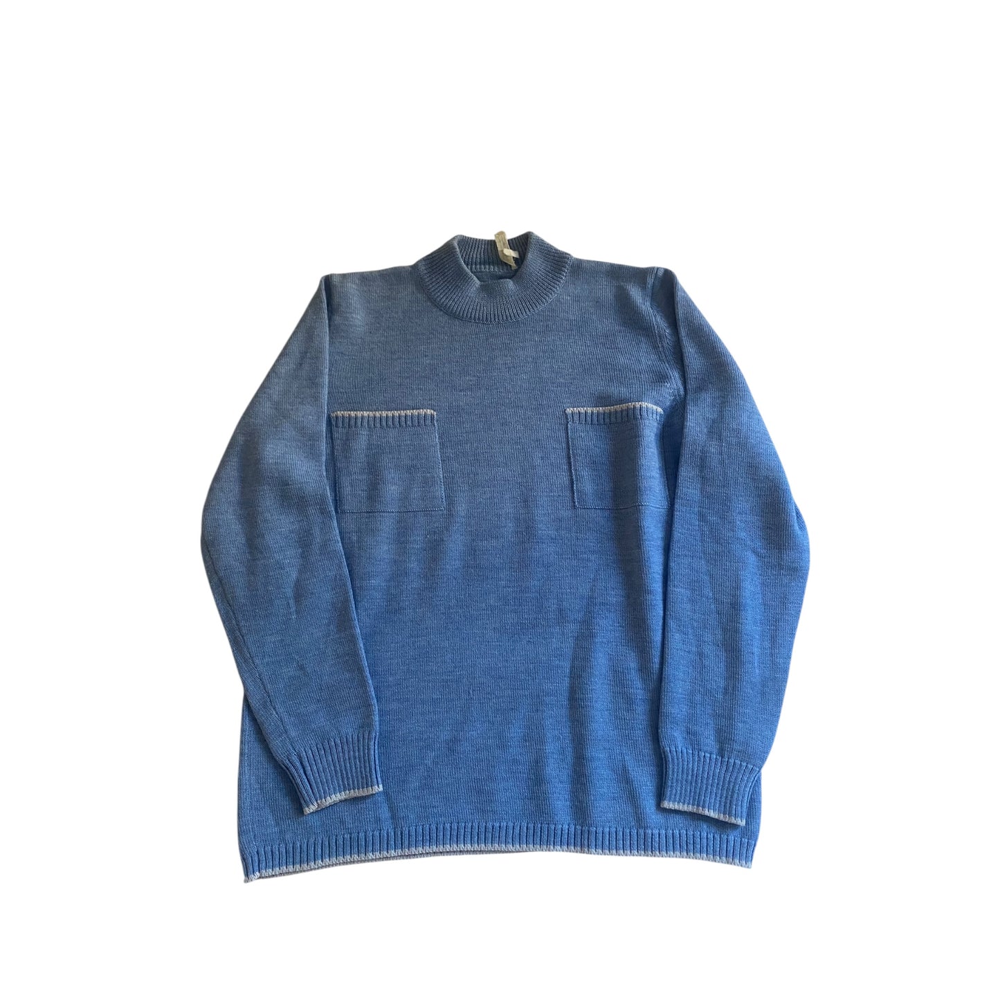 Pulover Vintage Baby Blue – 100% Lână – Made in Italy – IT 50 (EU 46)