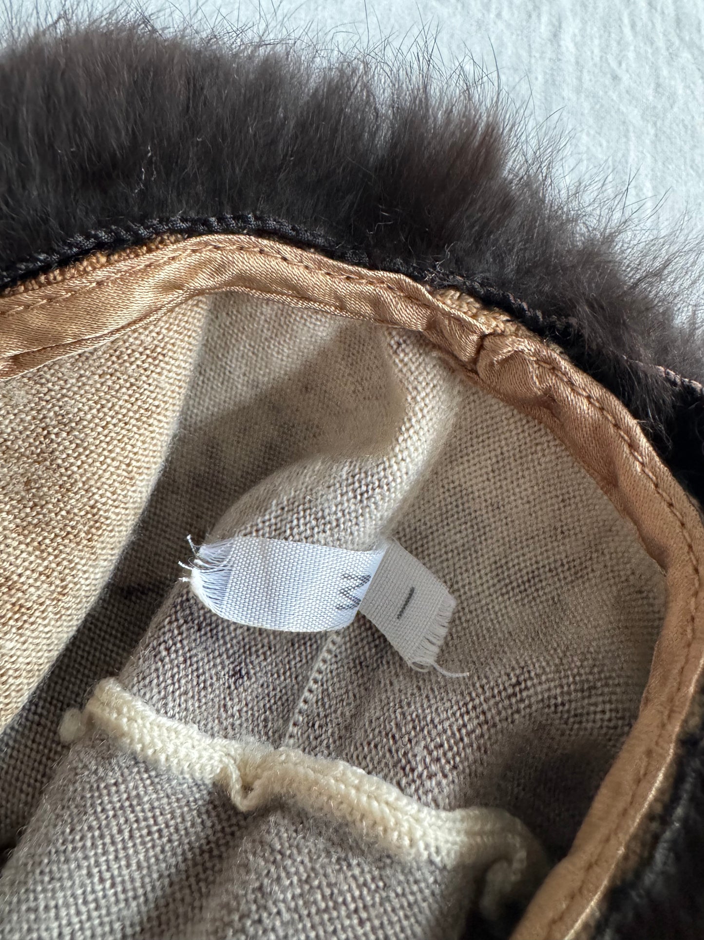 🐆 🧶 Pulover Y2K Damă Animal Print din Lână Merino cu Guler din Blană Naturală – Aprox. S/M Femei