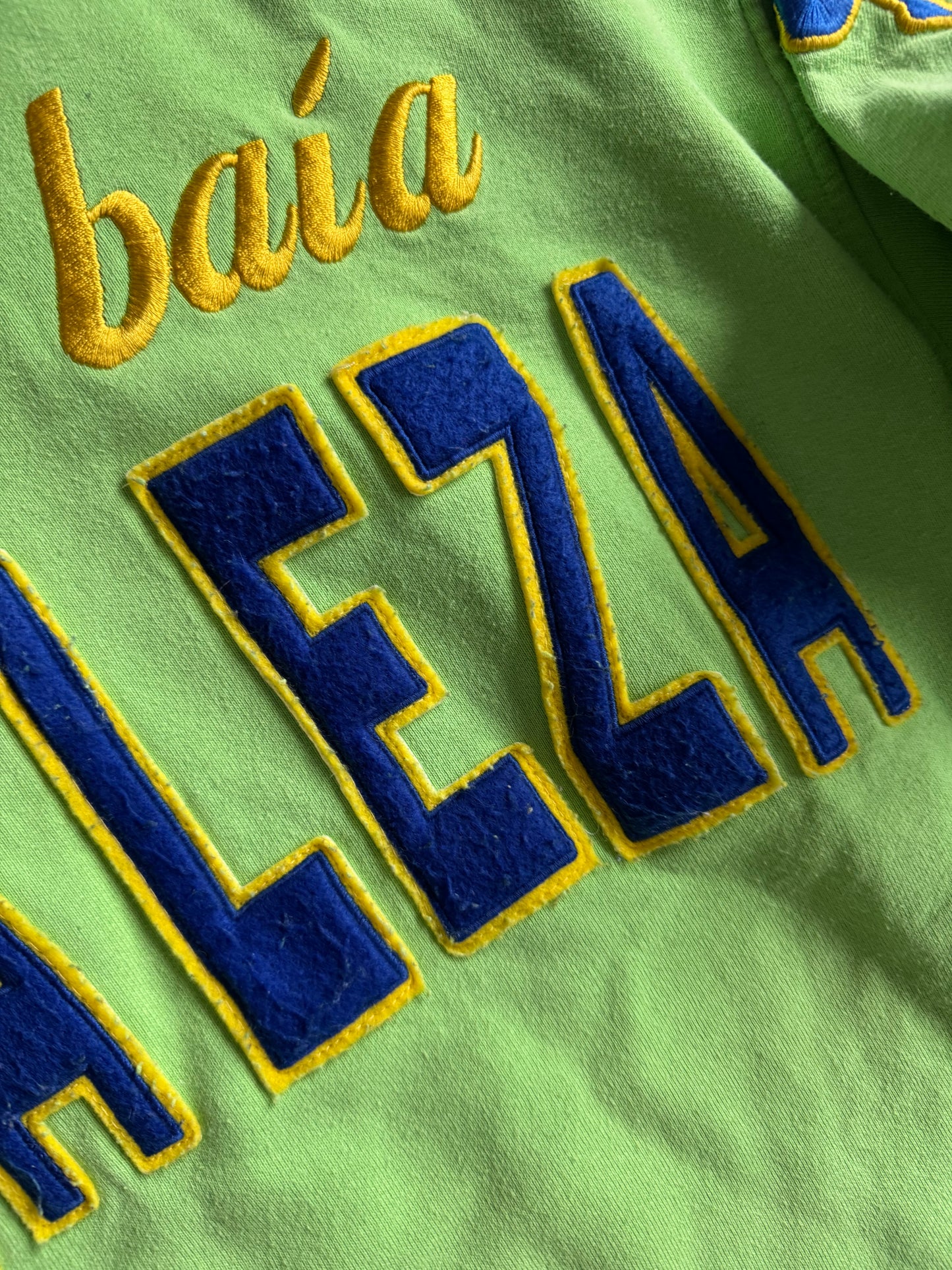 🇧🇷 Bluza Vintage Kappa Green Brazil Flag Quarter Zip – XL