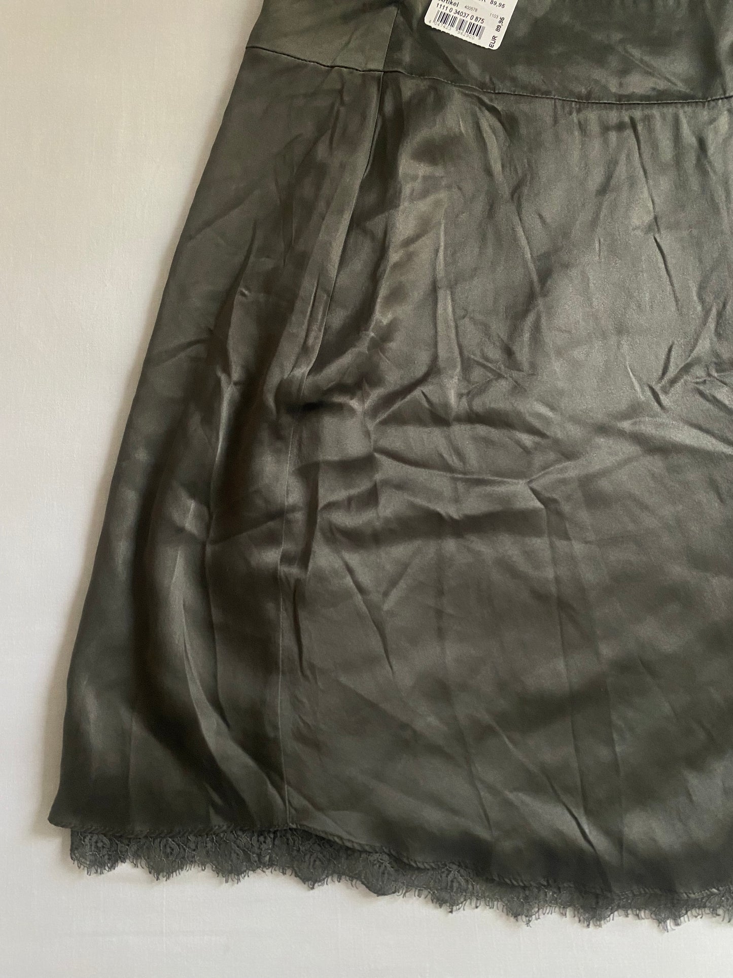 Fustă Midi din Mătase Gri – Mărime S ✨👗