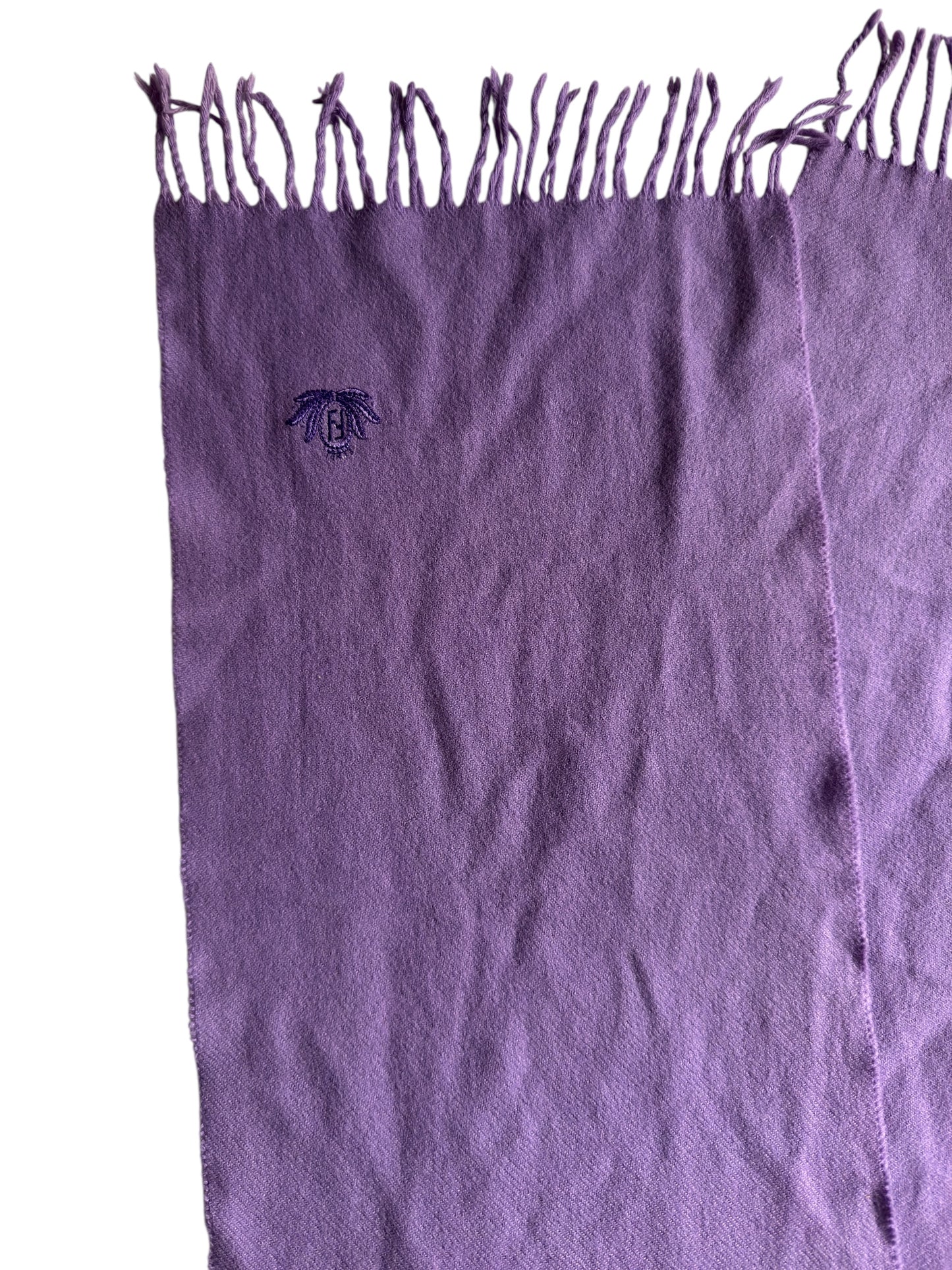 🍇 Vintage 80’s Fendi Purple Scarf – 100% Wool – Made in Italy