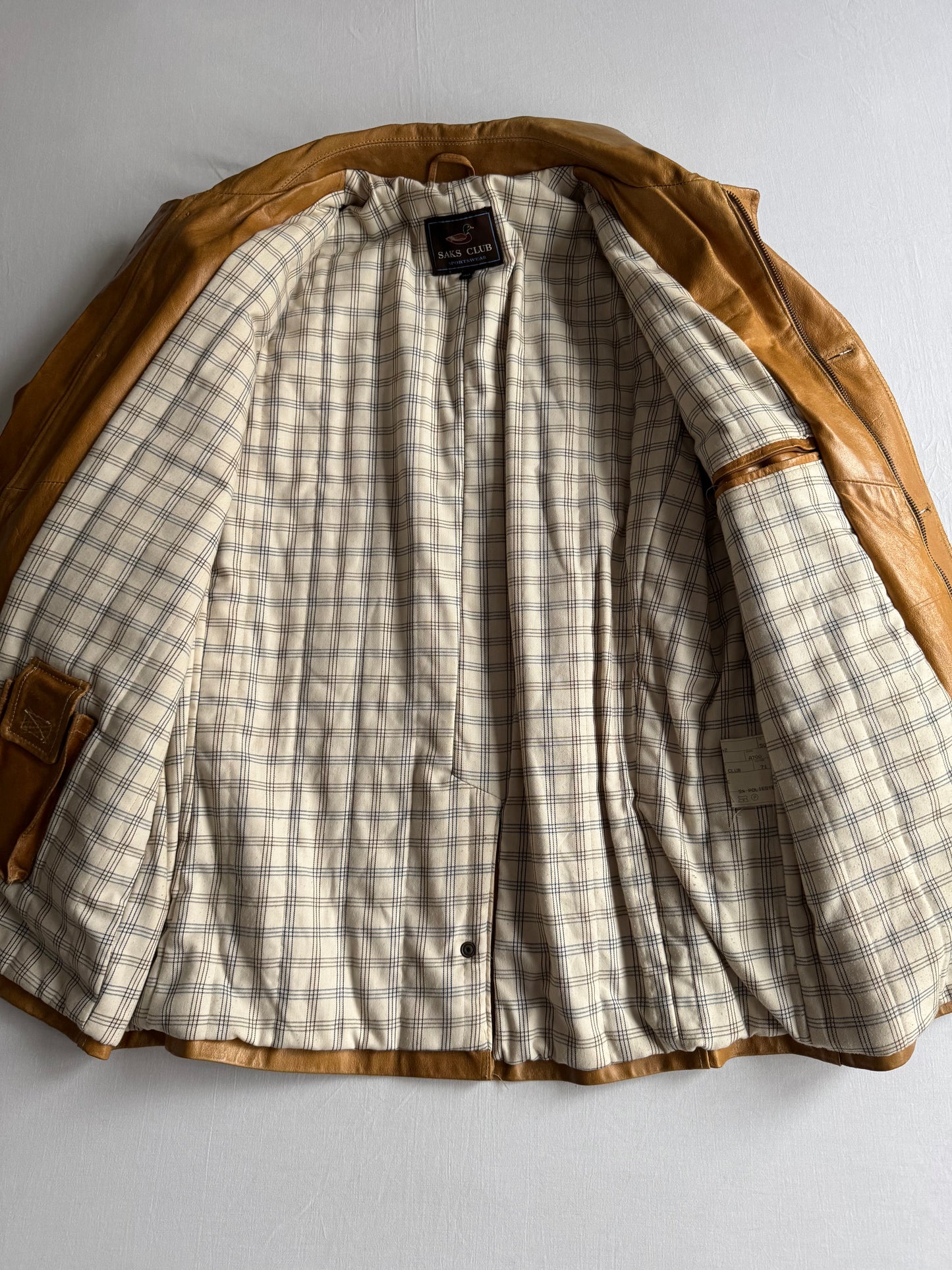 🥯 Vintage Chore Coat din Piele Maro Deschis - L (50)