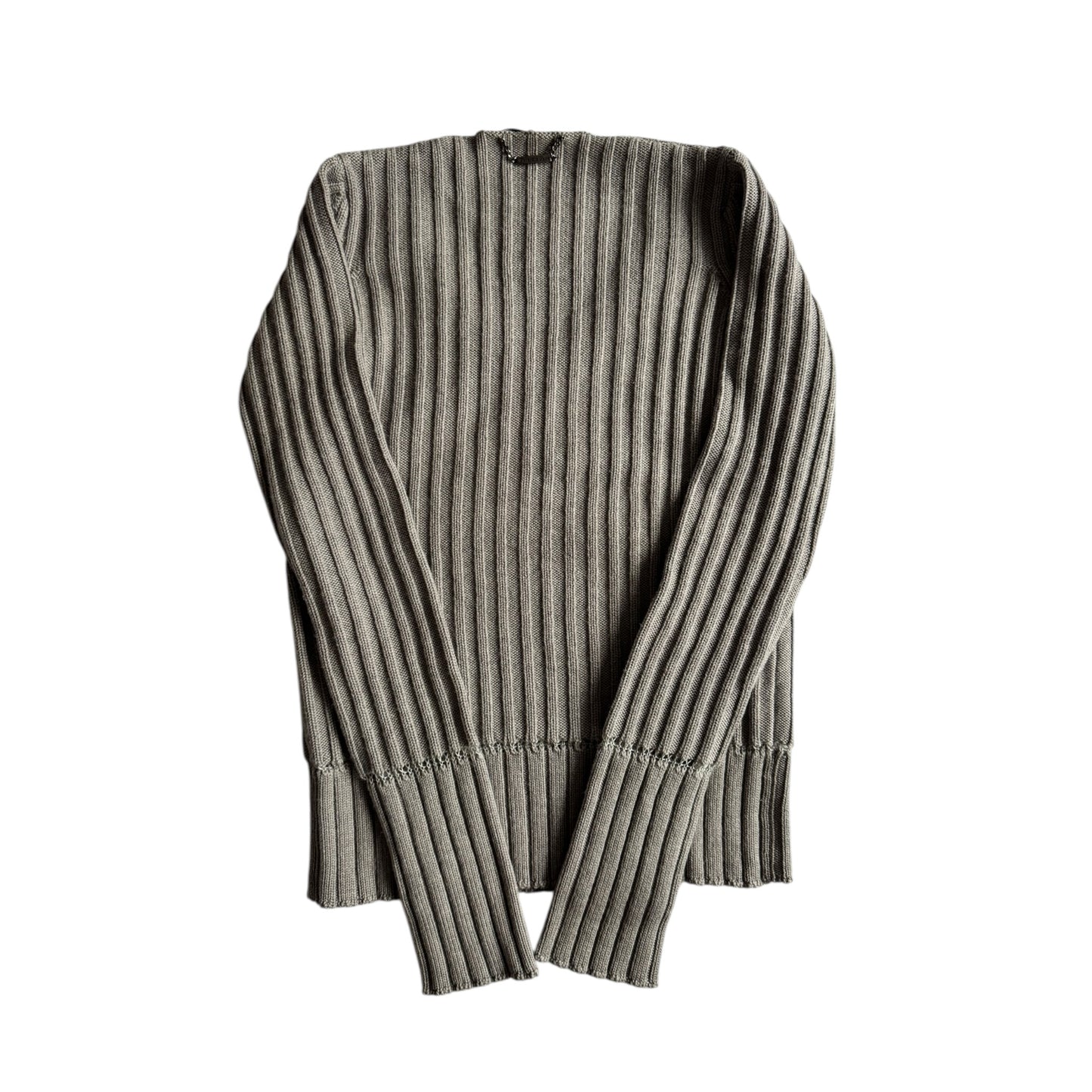 🧶 Pulover Y2K Patrizia Pepe Gri cu Decolteu în V – S Damă