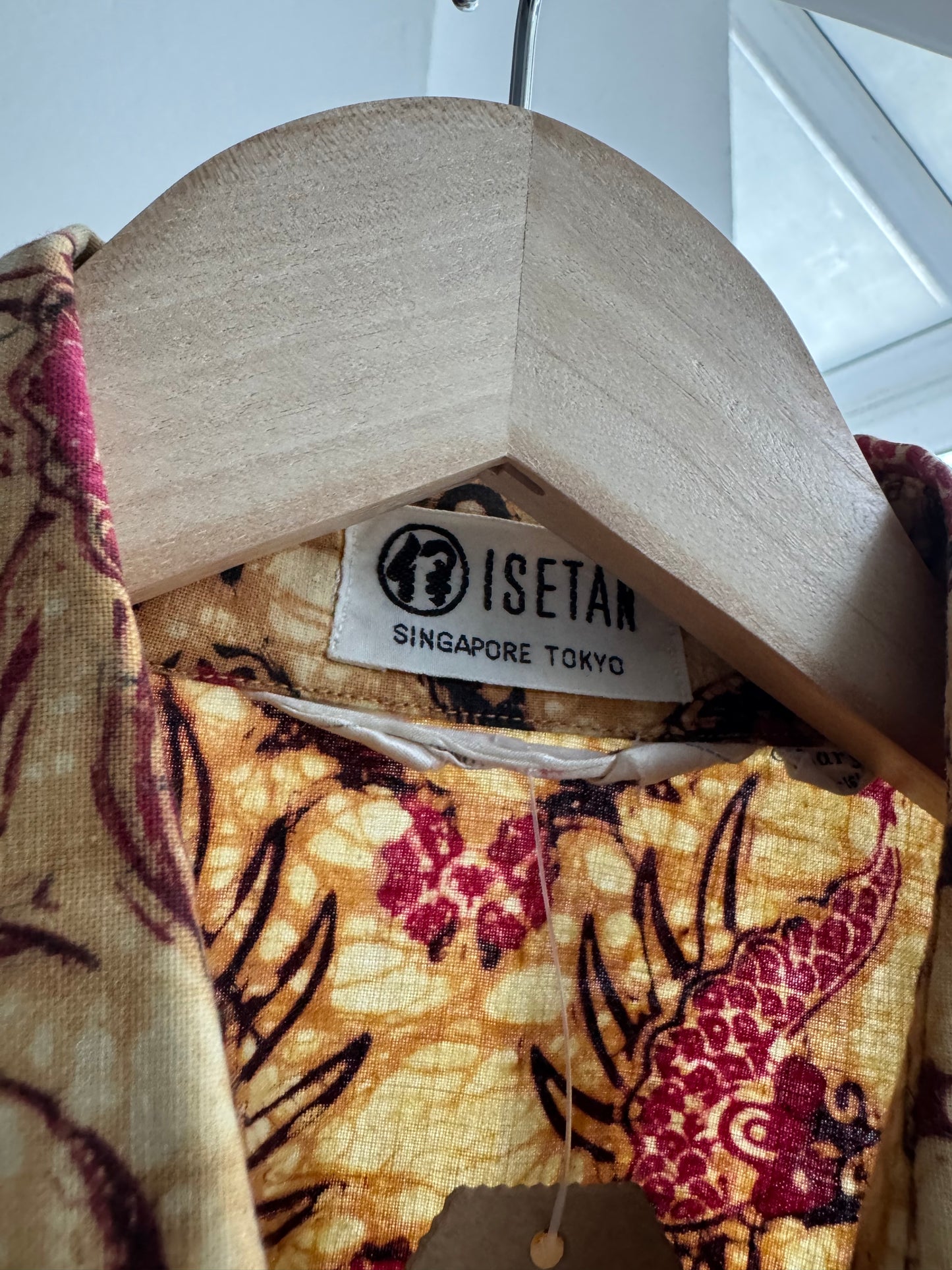 🇯🇵 Cămașă Bumbac Printed Vintage Isetan Japan – S (Oversized)