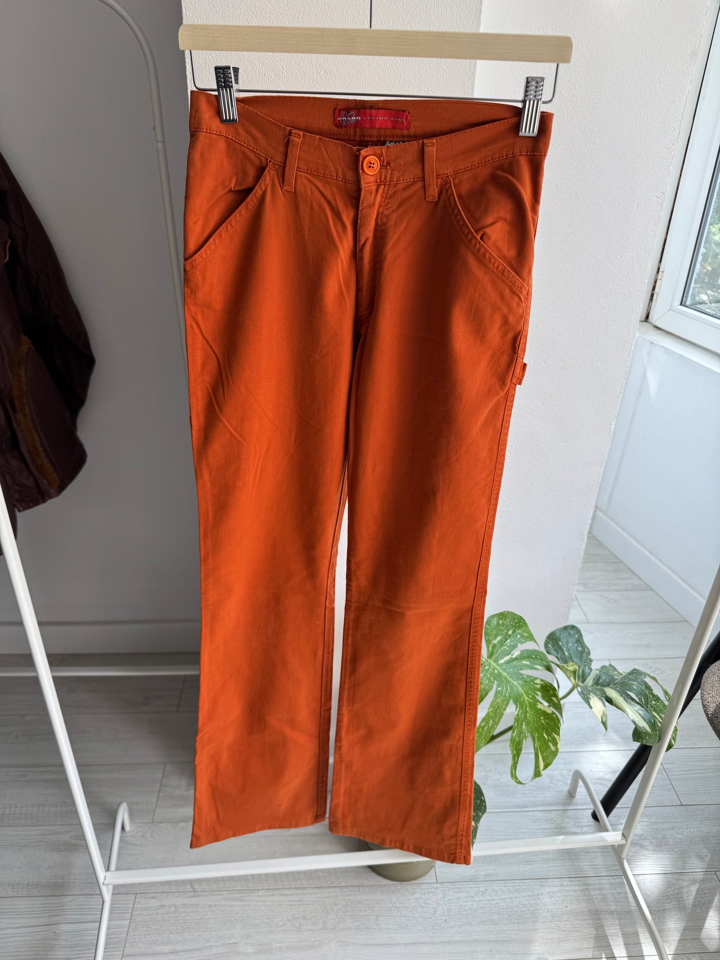🍊 Pantaloni Y2K Phard Orange Carpenter – IT 44 (M/L Damă)