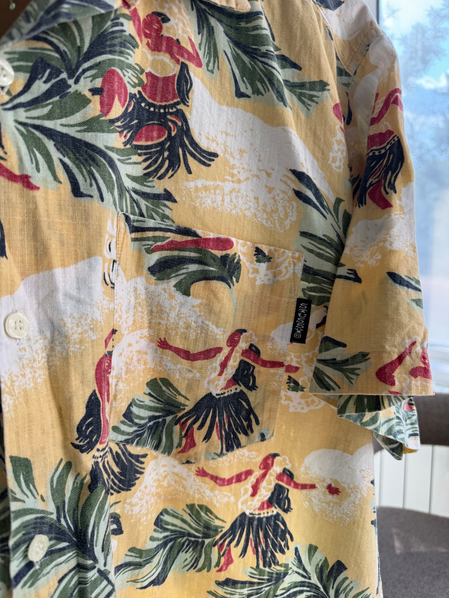 🏝️ Vintage Stüssy Cămașă Hawaiiană – M Bărbați