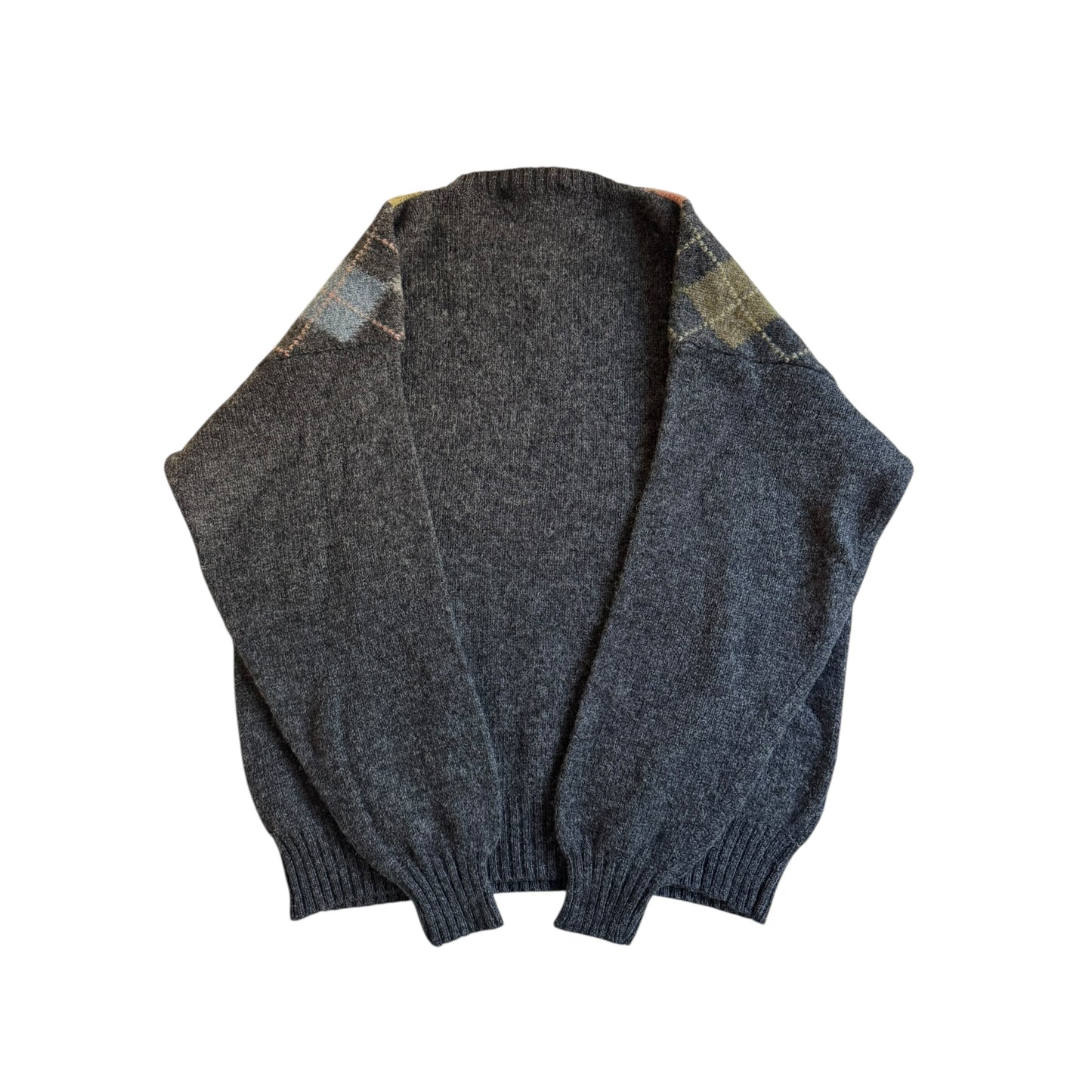 🧶 Pulover vintage cu model argyle – mărimea L (Made in Italy)