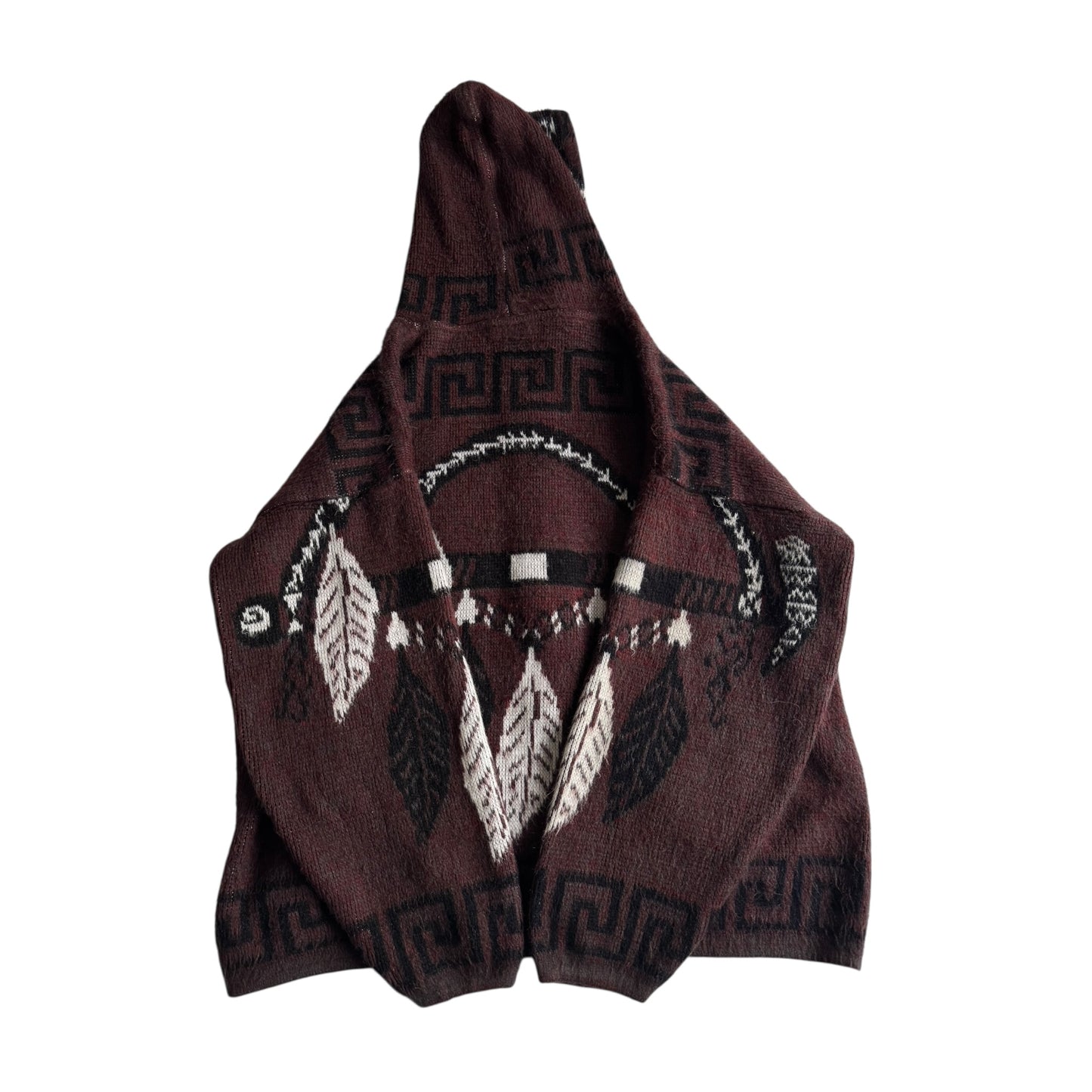 🧶 Hoodie Vintage Bărbați Ruminahui din Amestec Alpaca – XL