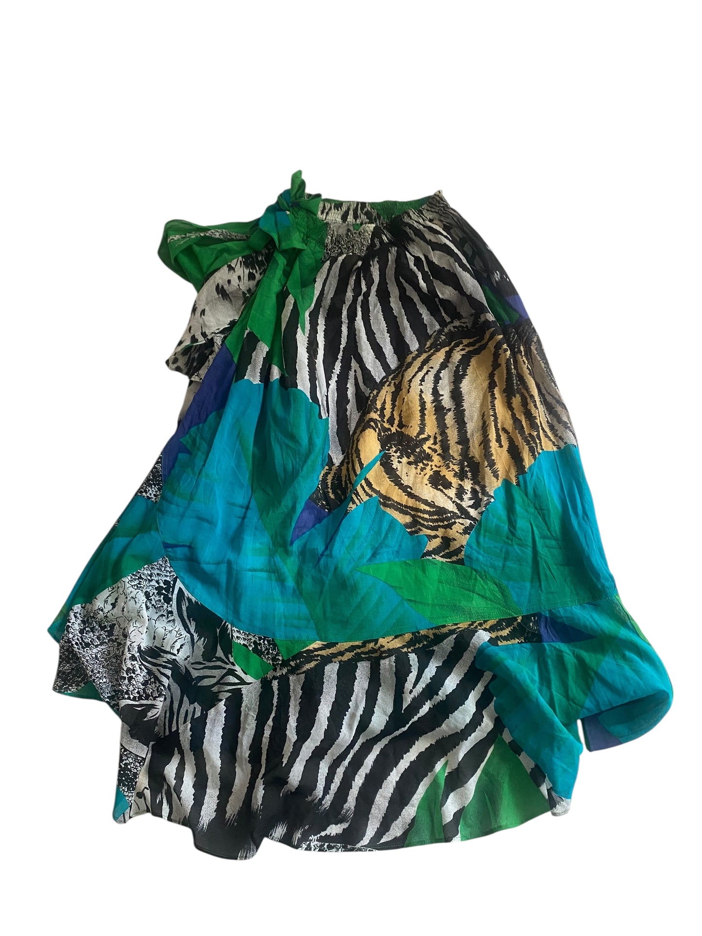 Fustă Wraparound Vintage – Animal & Jungle Print – 100% Bumbac 🌴🐾