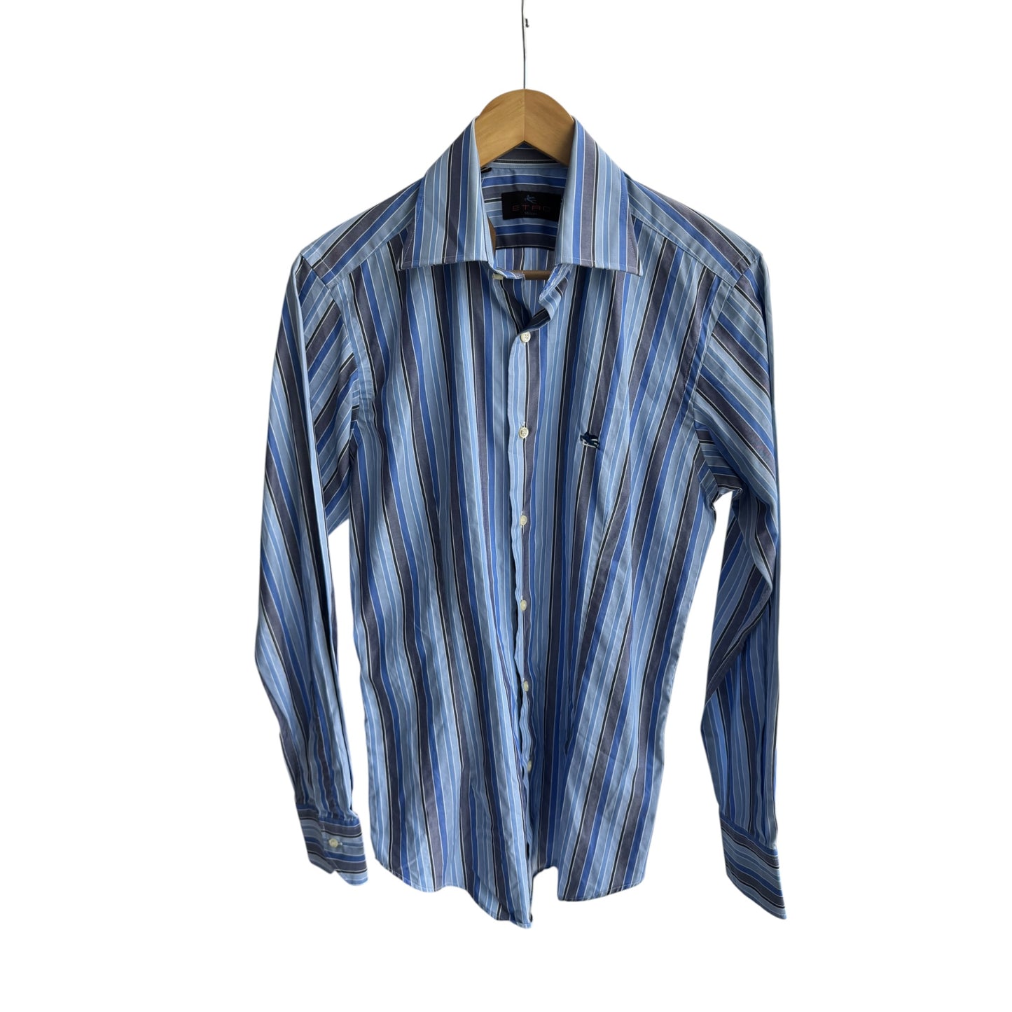 👔 Cămașă Dungi Etro Slim Fit Vintage - Made in Italy – M Bărbați