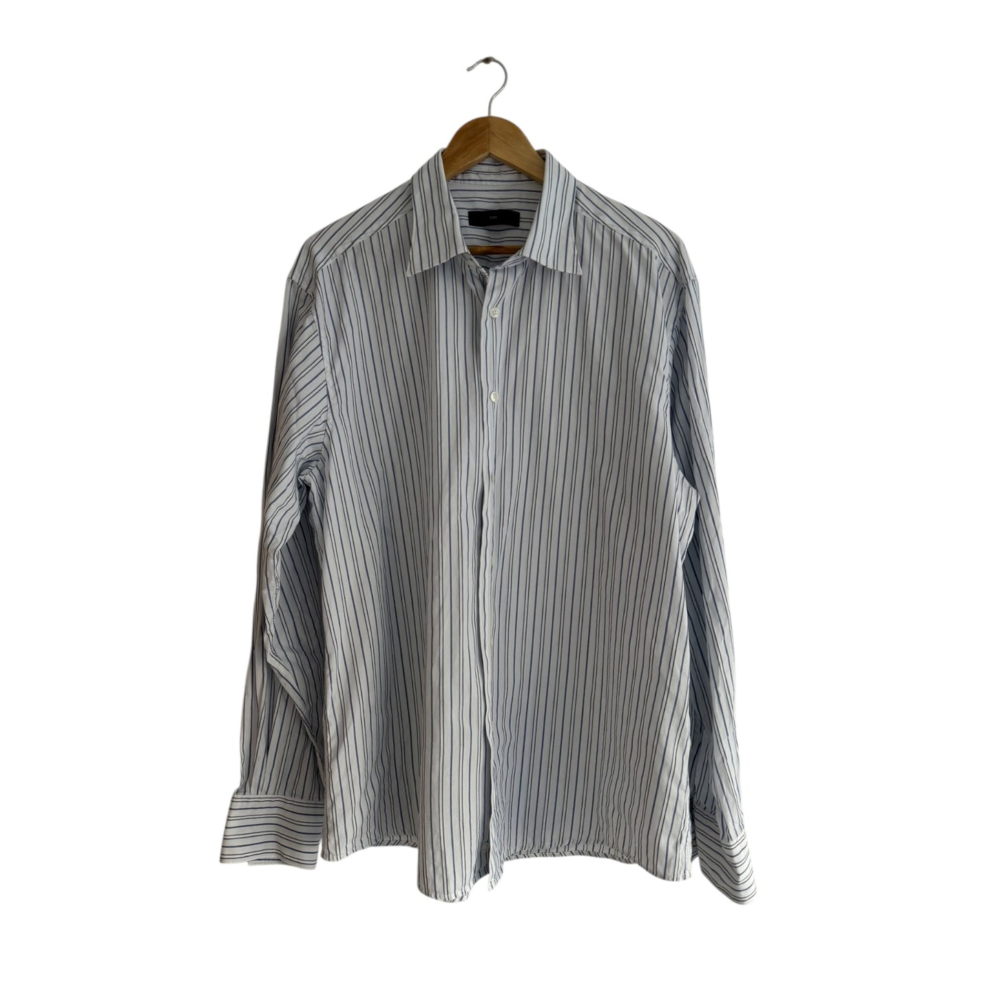 👔 Cămașă Vintage Zegna Albă cu Dungi – Mărime XL