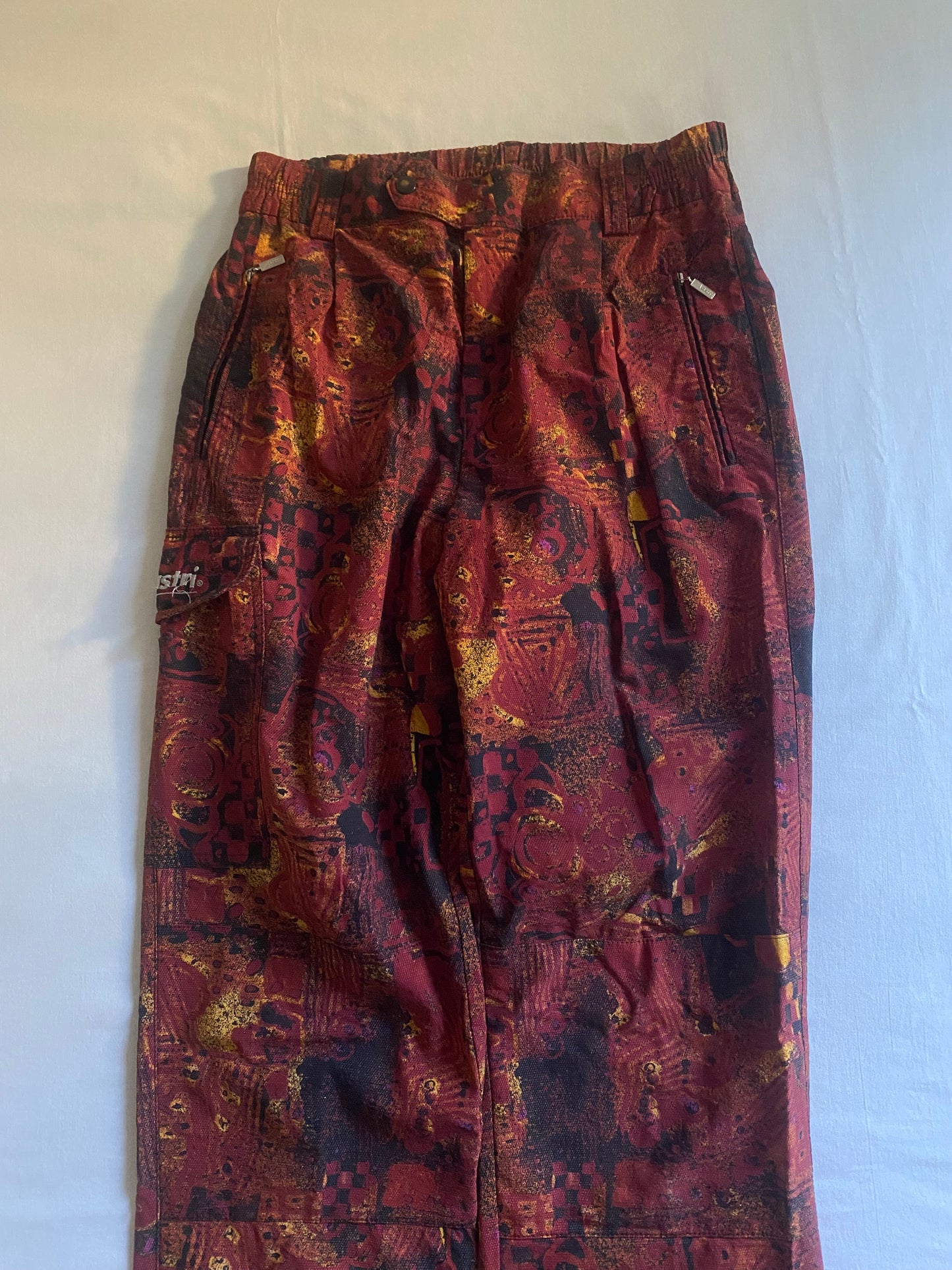 Pantaloni Cargo Vintage Activewear cu Print – Made in Austria – Mărime L