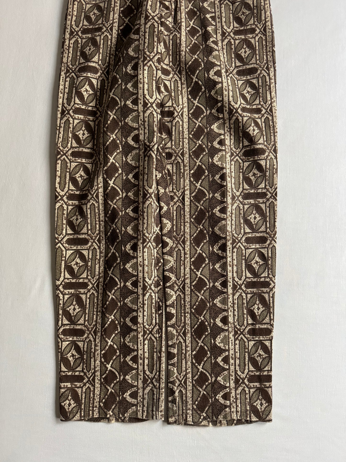 📐 Pantaloni Vintage Geometric Print / Made in Italy (EU 36)