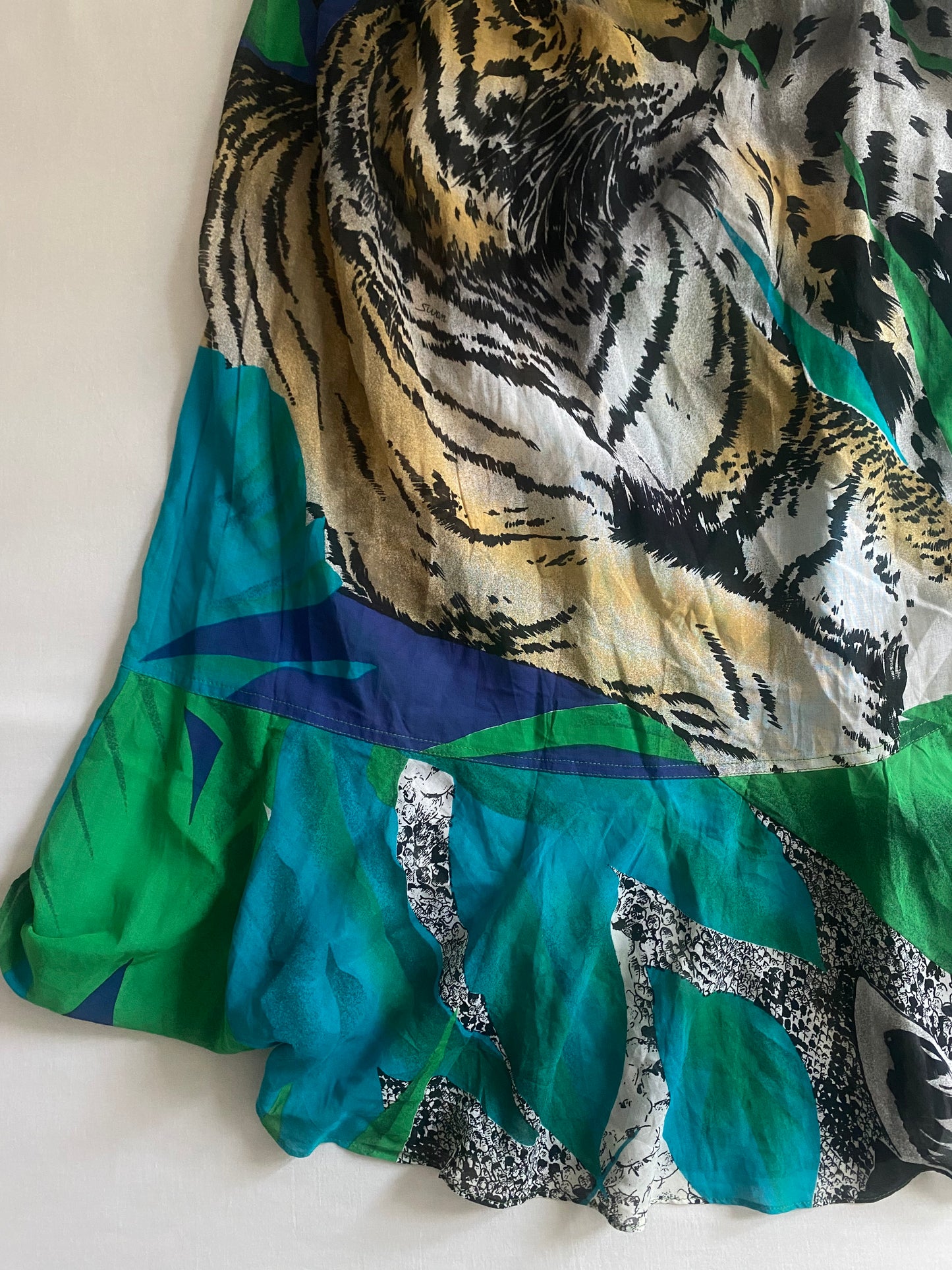 Fustă Wraparound Vintage – Animal & Jungle Print – 100% Bumbac 🌴🐾