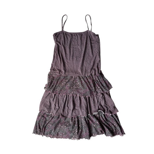 🌺 Rochie Y2K Mesh Floral Sun Dress – XS/S Damă – Made in Italy