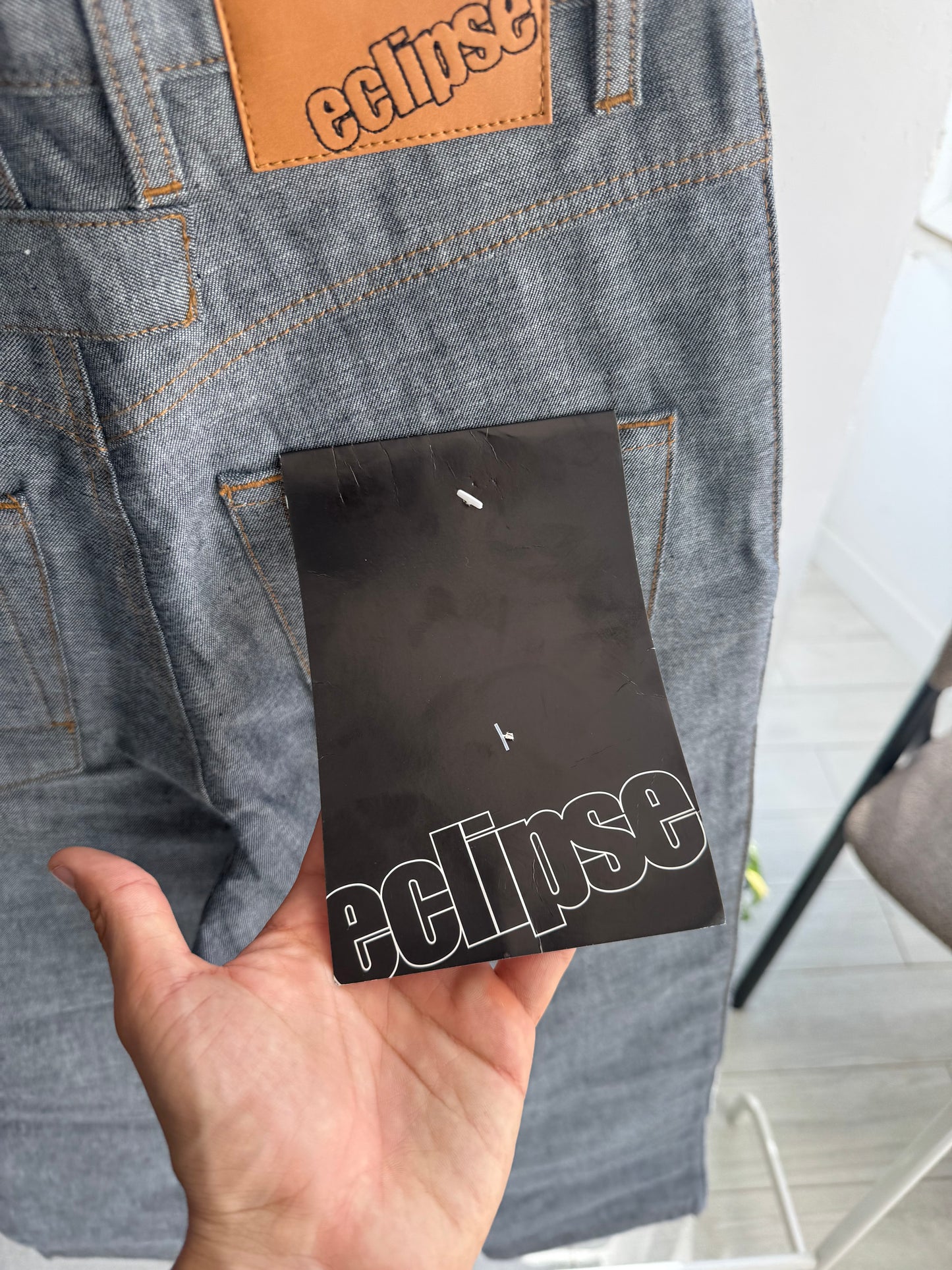 👖 Jeans Baggy Brodați Y2K Deadstock | New with Tags – S