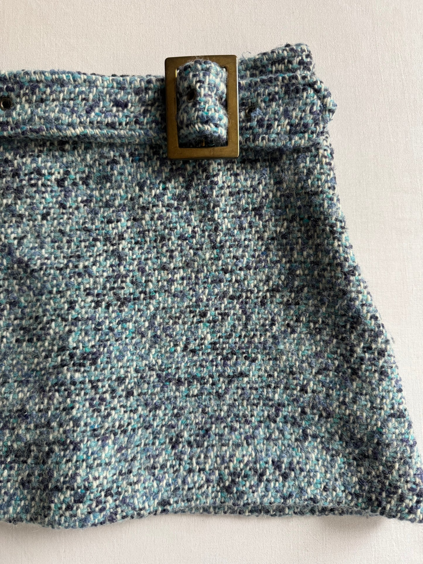 🧍‍♀️ Fustă Mini Y2K Tweed – Made in Italy – Mărime S