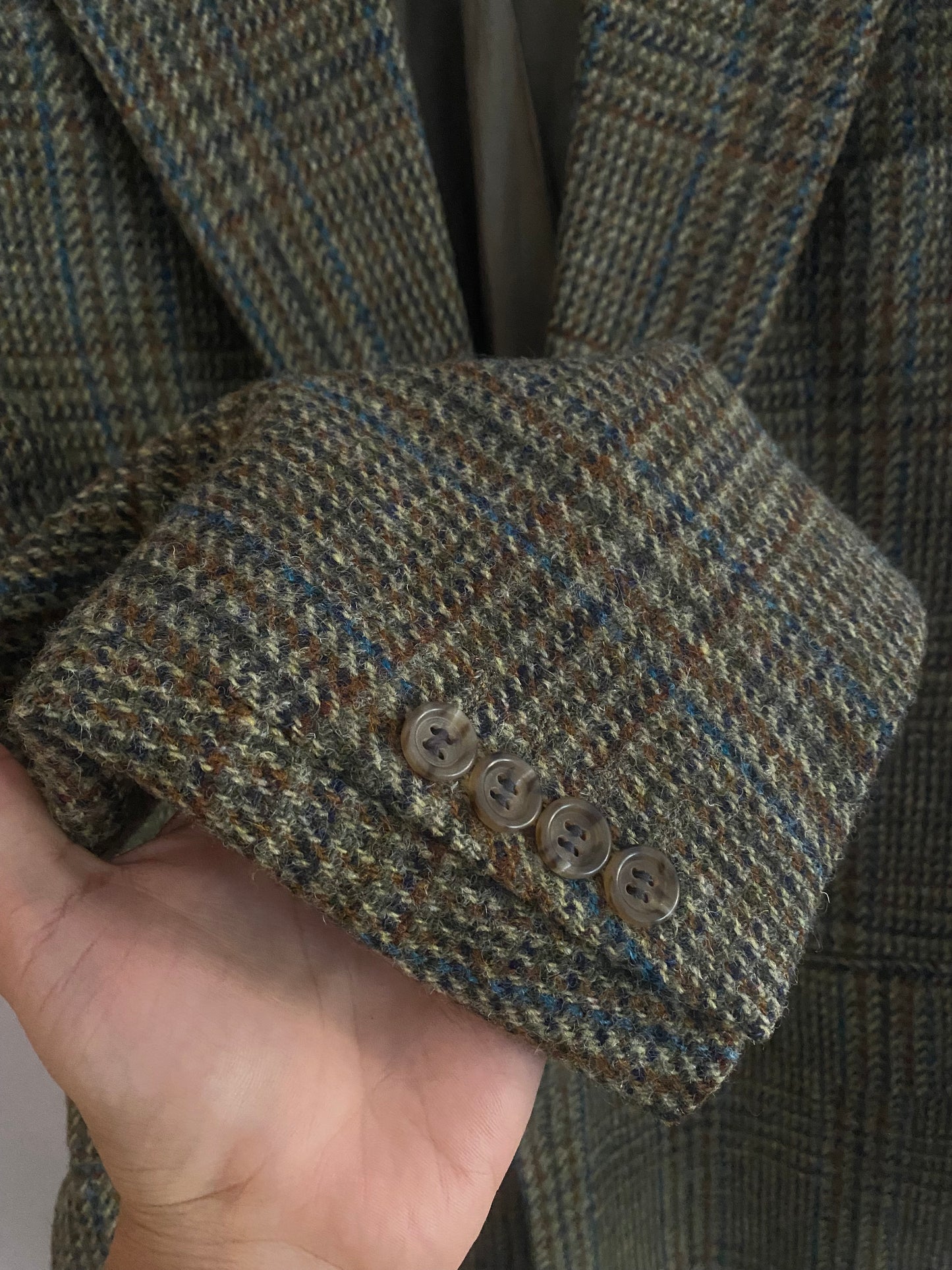 Blazer Vintage Harris Tweed – 100% Lână – Mărime 50