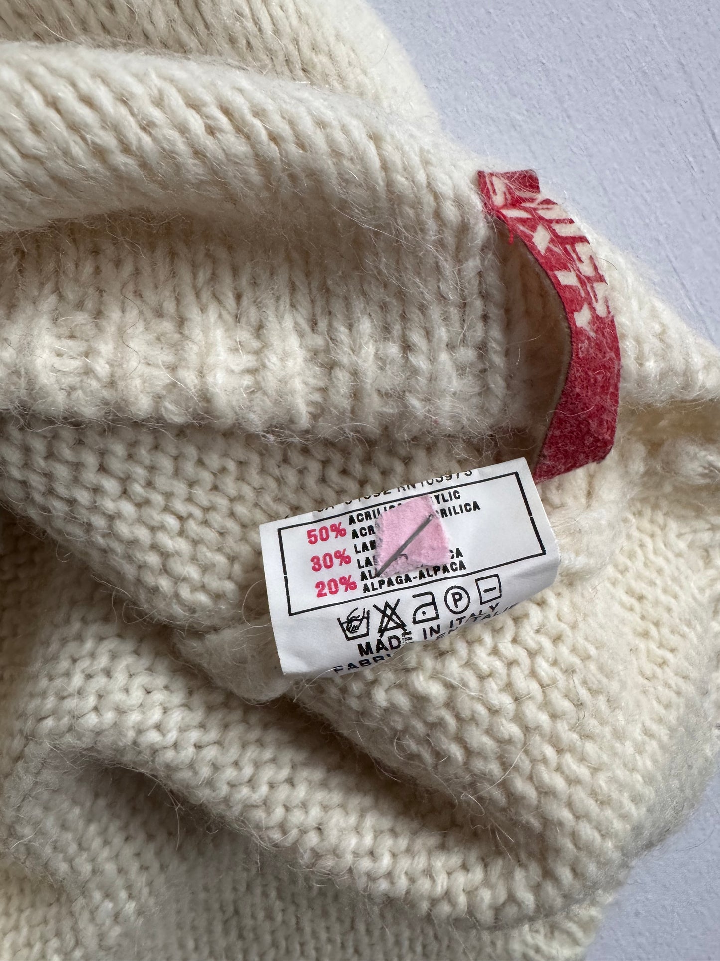 🤍 Top Tricotat Y2K Miss Sixty Alb cu Mâneci 3/4 – M Femei