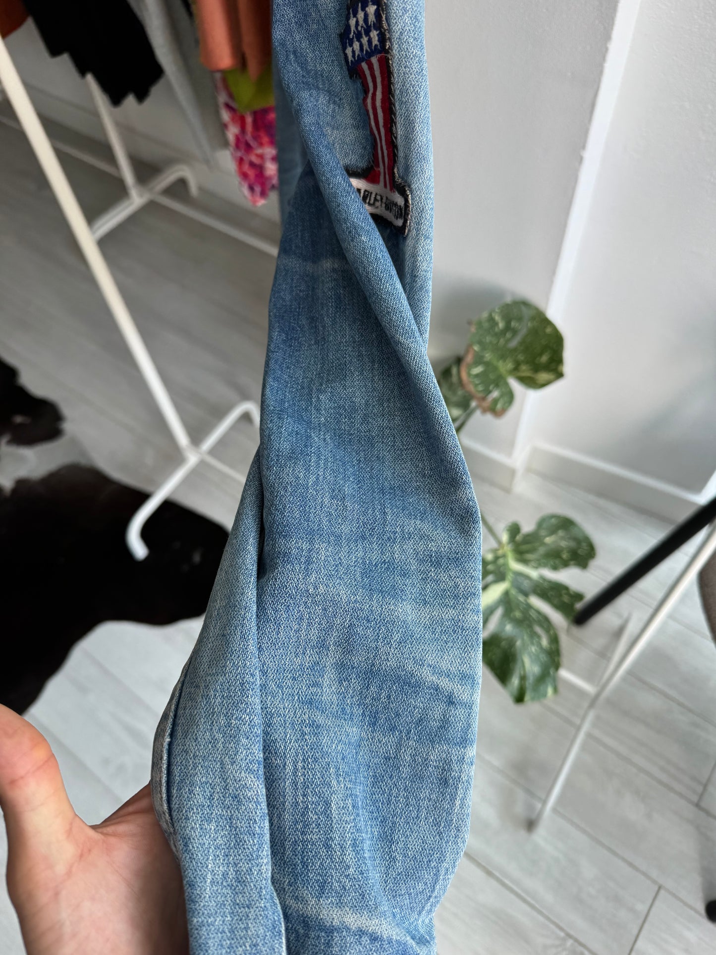 🤠 Vintage Wrangler Geacă Denim Anii '70 – S/M Bărbați