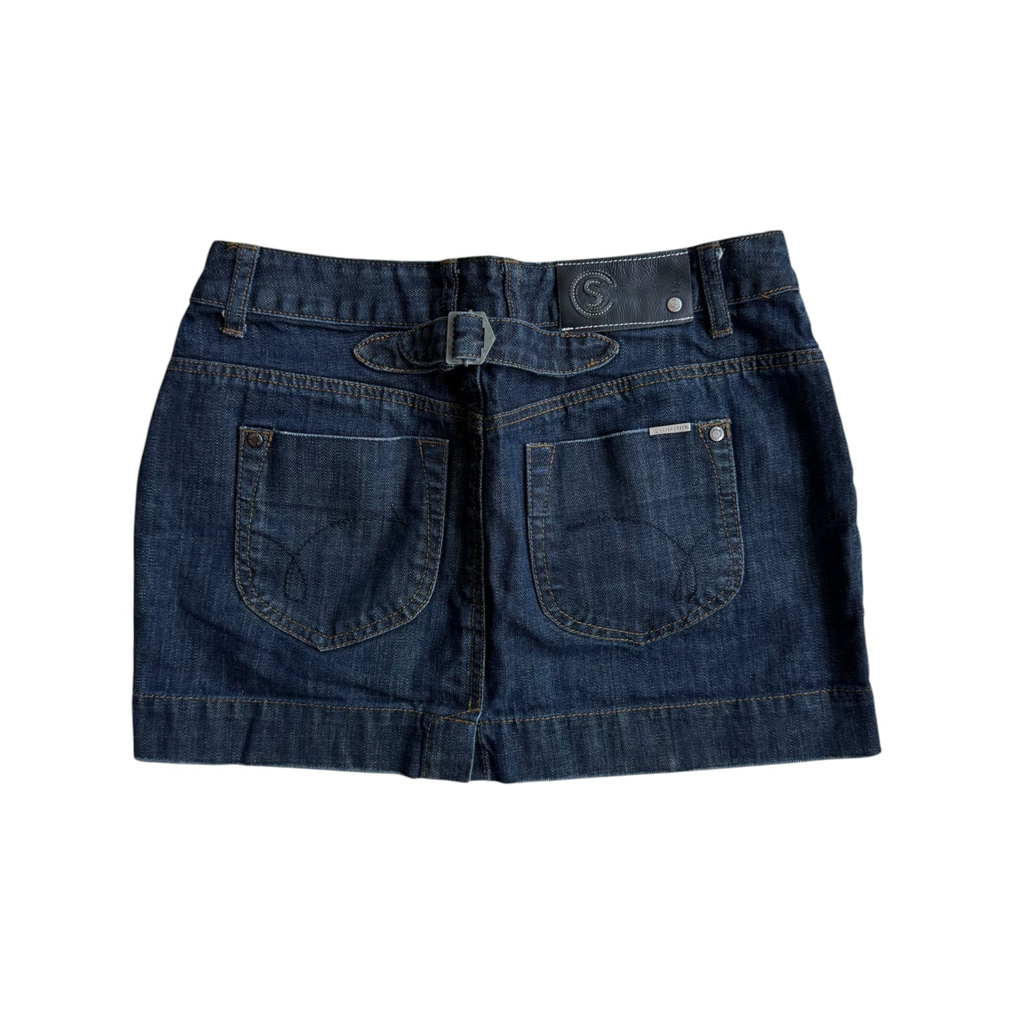 🤠 Fustă Denim Buckleback Y2K | S Damă (EU 36)