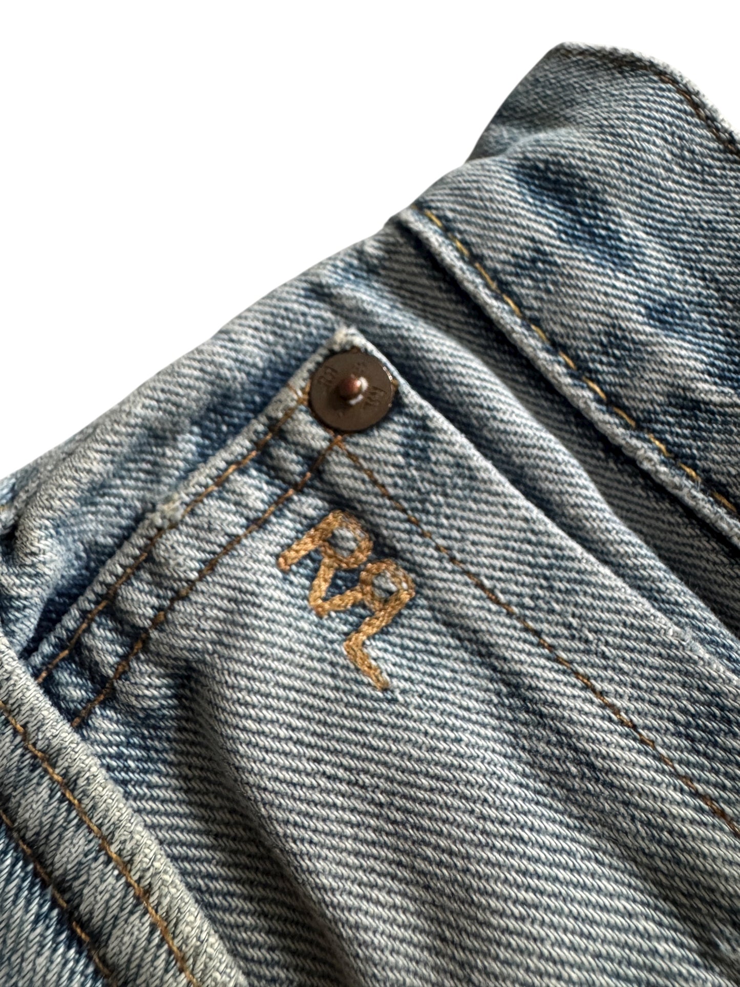 🇯🇵 👖 Ralph Lauren Double RL Selvedge Denim Jeans – Light Wash – W30 x L32 – Made in USA