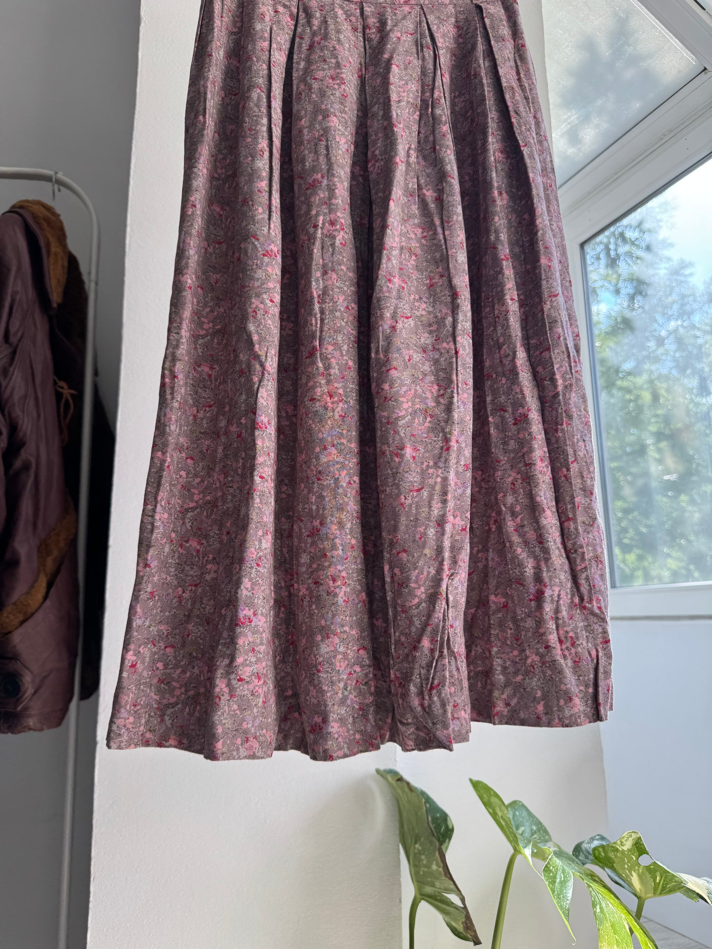 🌸 Fustă Vintage Floral Printed – IT 40 (XS Damă) – Made in Italy