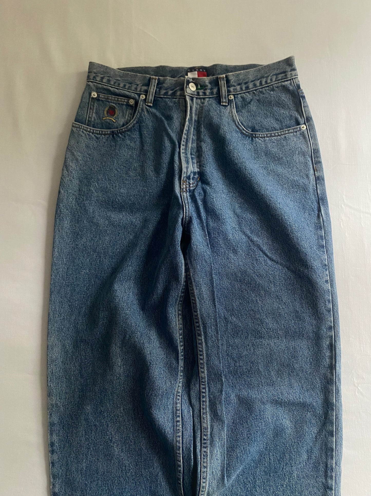 👖 90’s Vintage Tommy Hilfiger Light Wash Baggy Jeans