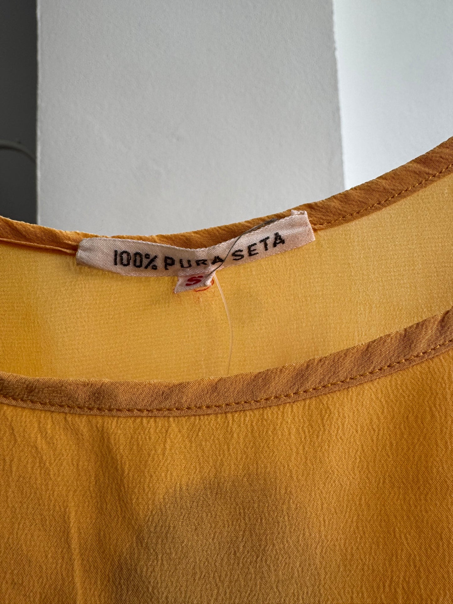 ☀️ Top Vintage Damă din Mătase – S Damă