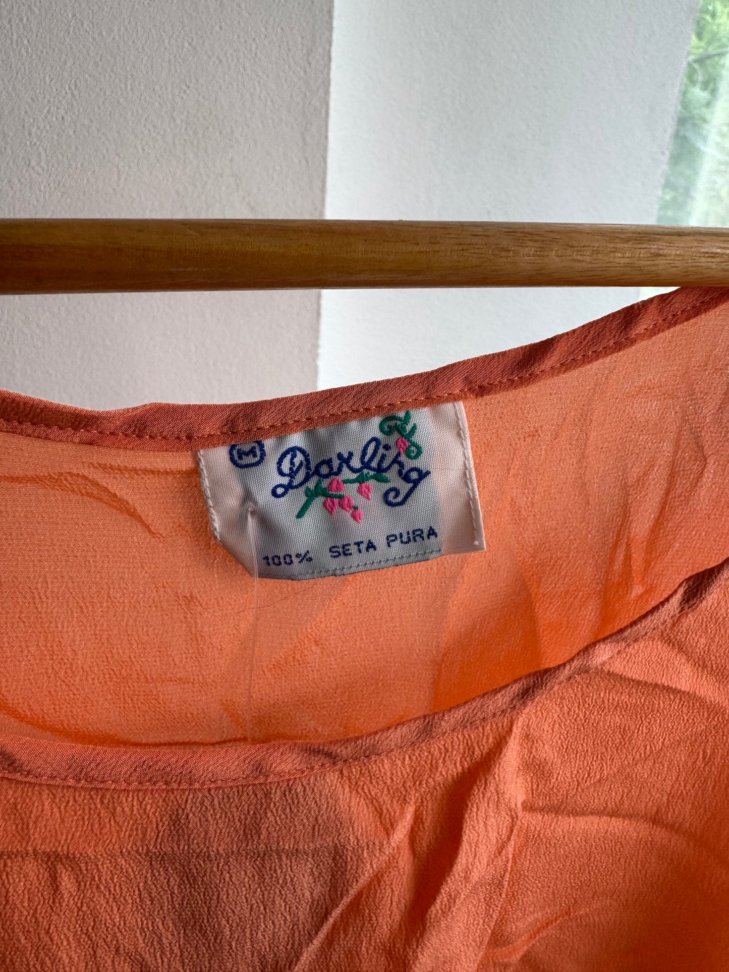 🍑 Top Vintage din Mătase – M Damă