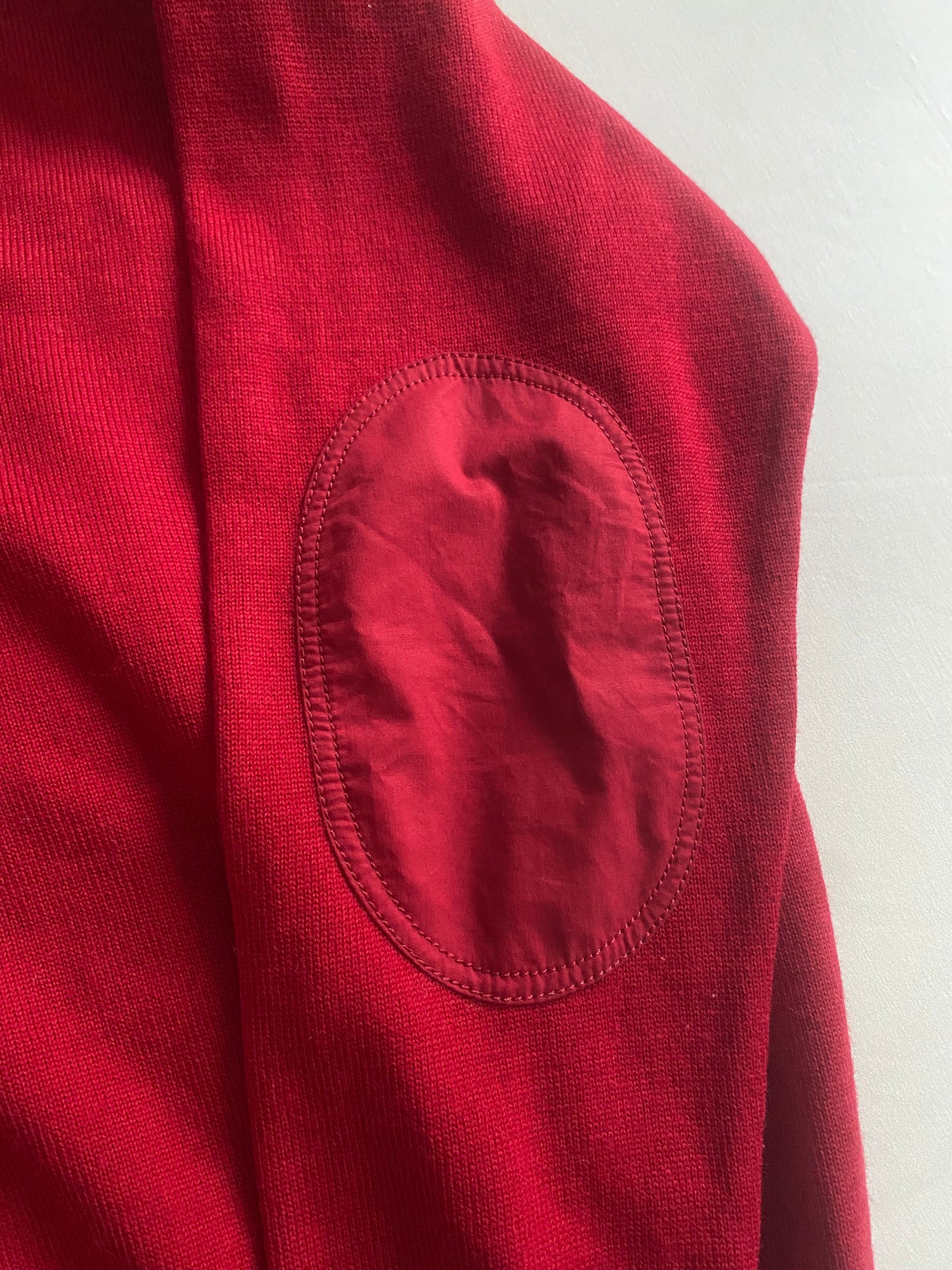 🦈 Pulover Vintage Paul & Shark – V-Neck Roșu – 100% Lână Virgină – Made in Italy – Men’s L