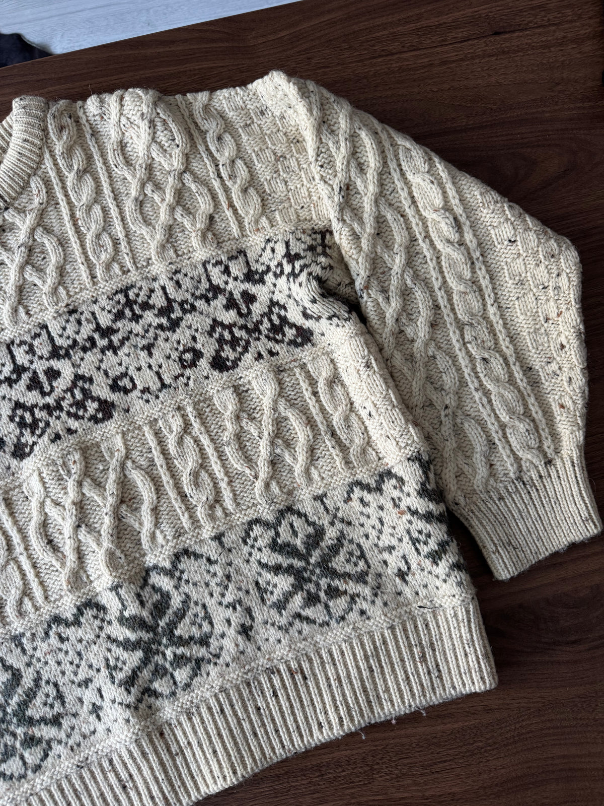 Sergio Tacchini Pulover Lână Vintage Bărbați | Cable Knit | L