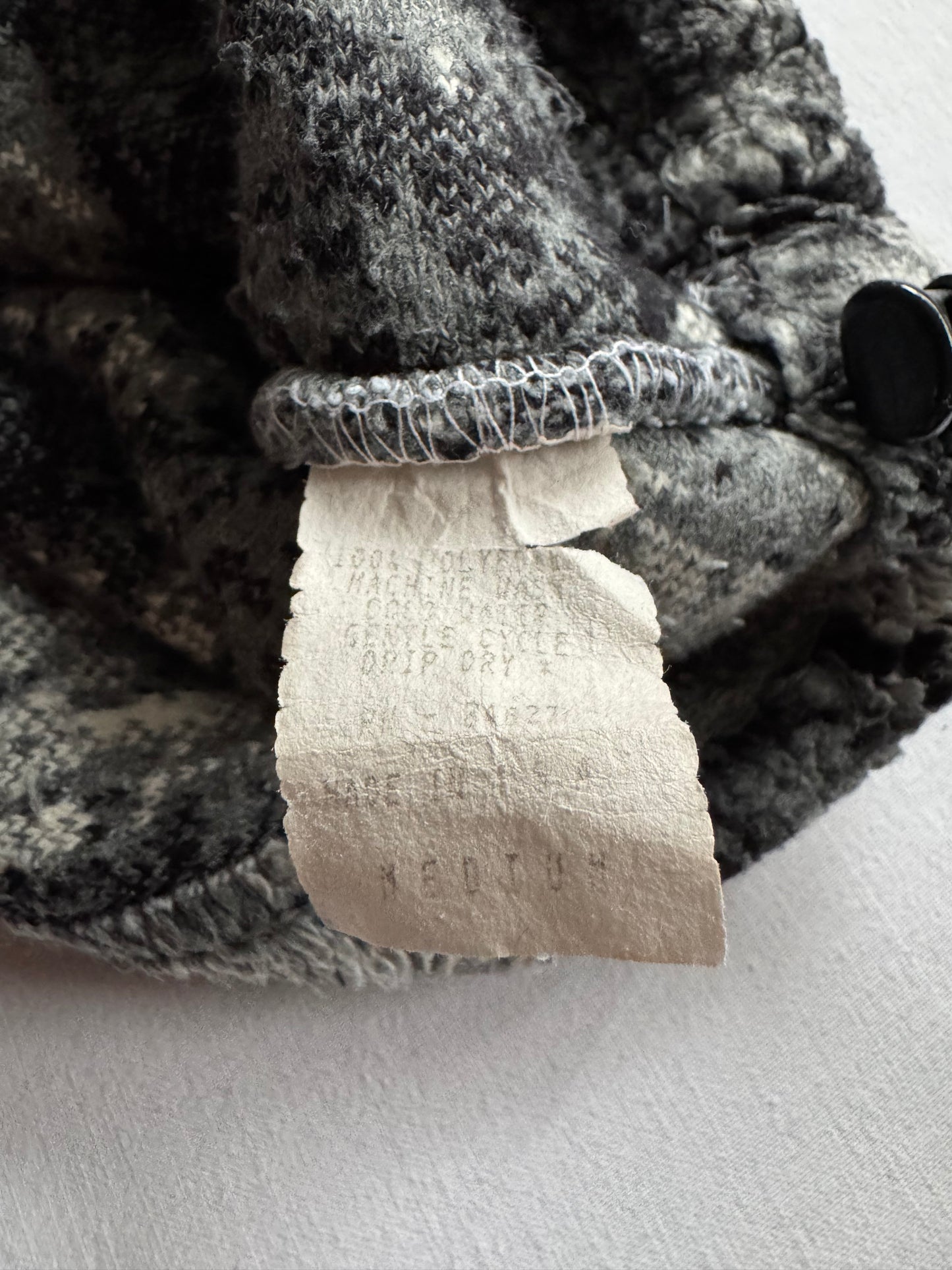 🐻 Fleece vintage cu imprimeu urs – Mărime M