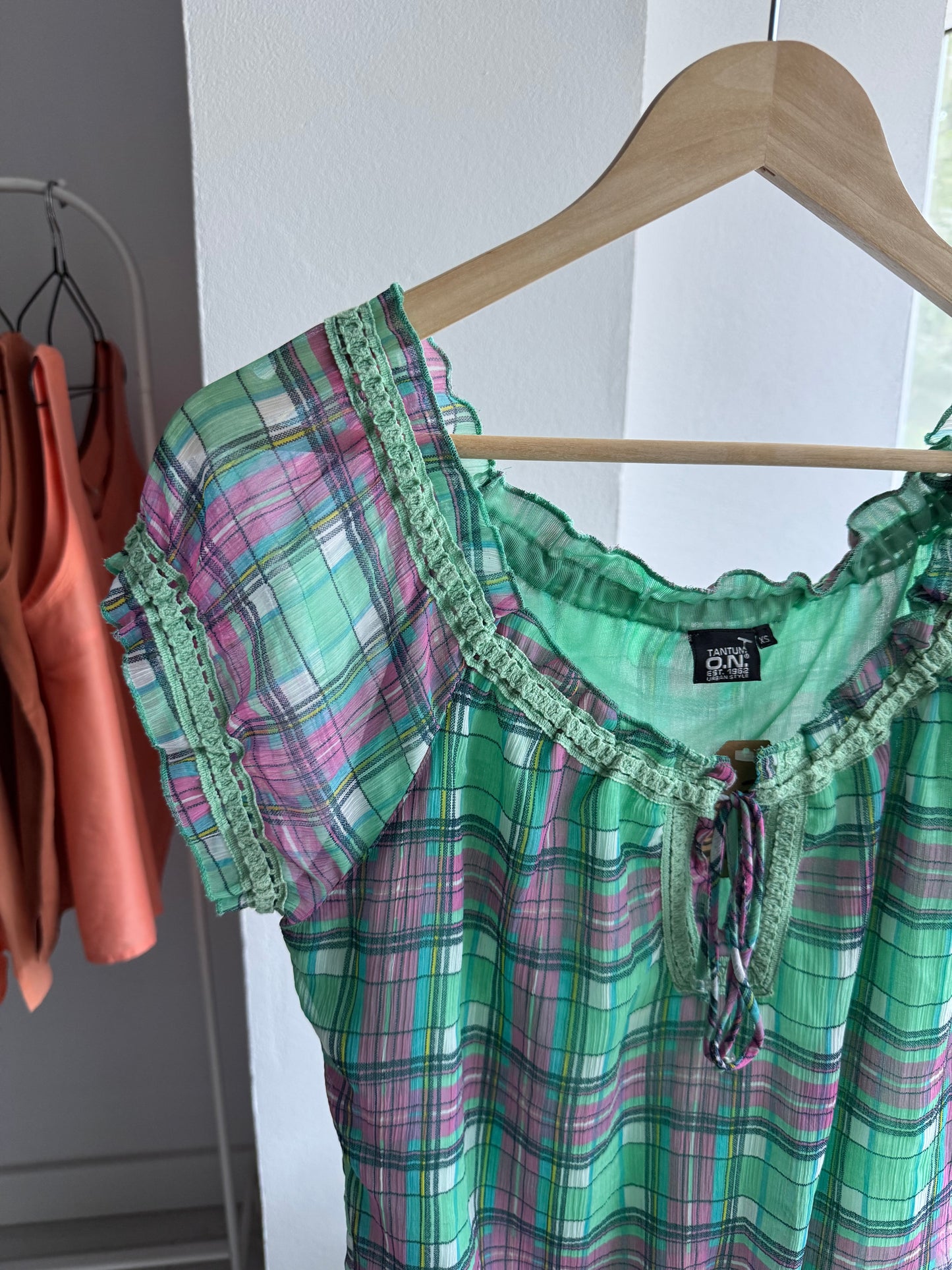 💁‍♀️ Top Lung Mesh Printed Carouri Y2K – XS Damă