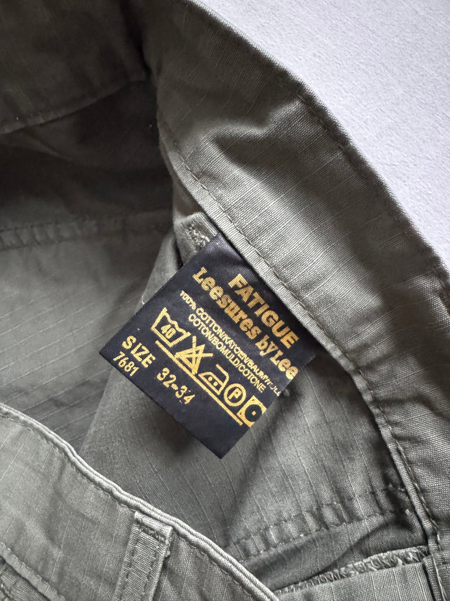 🪖 Pantaloni Vintage Lee “Leesures” Fatigue – Verde Militar (W32 x L34)