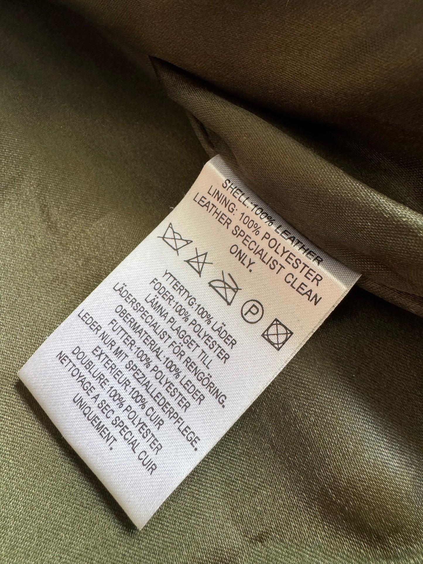 🐢 Geacă Y2K Damă din Piele Verde Închis – M