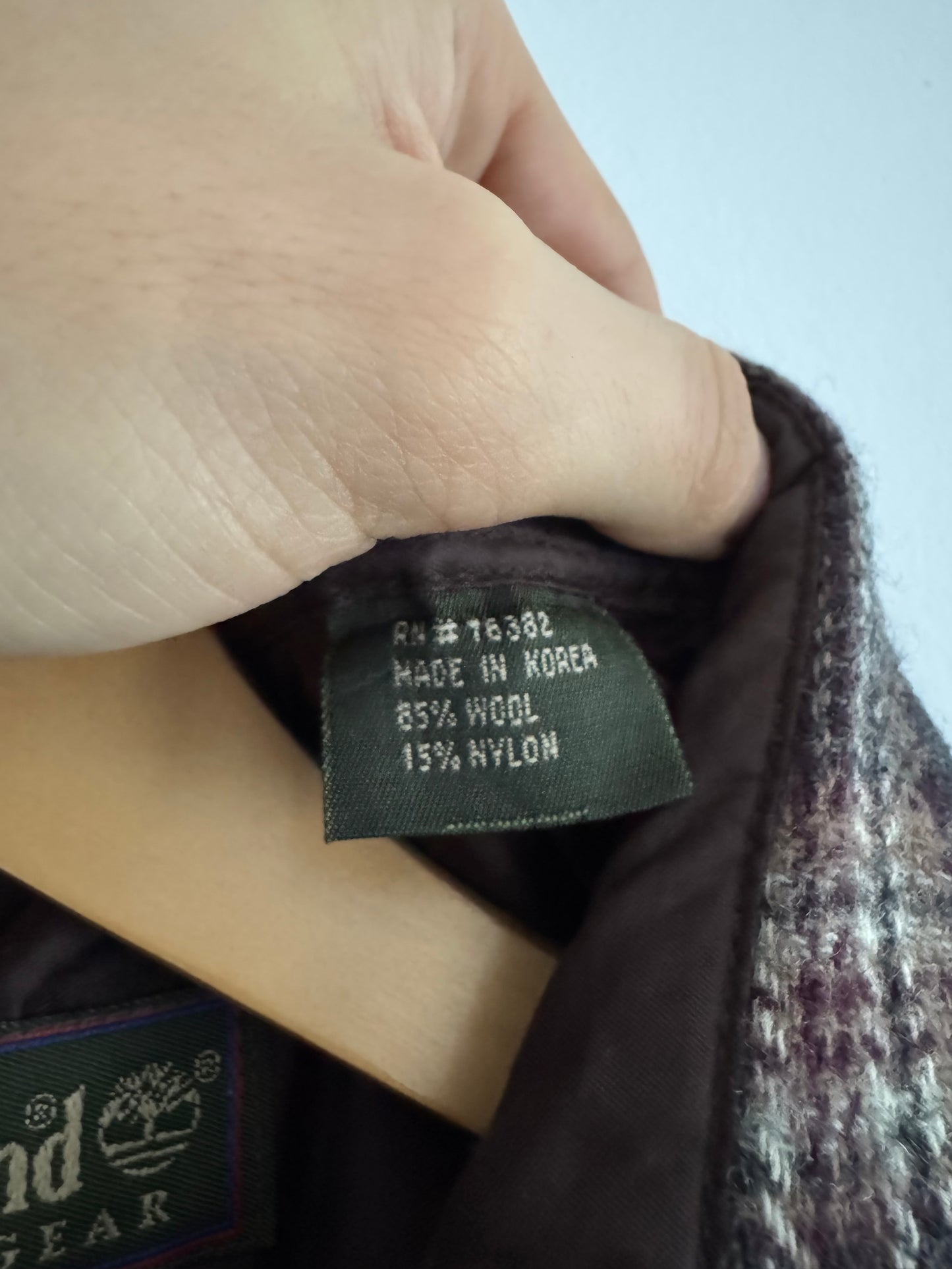 🪵 Cămașă Vintage Timberland din Lână – Mărime L Bărbați