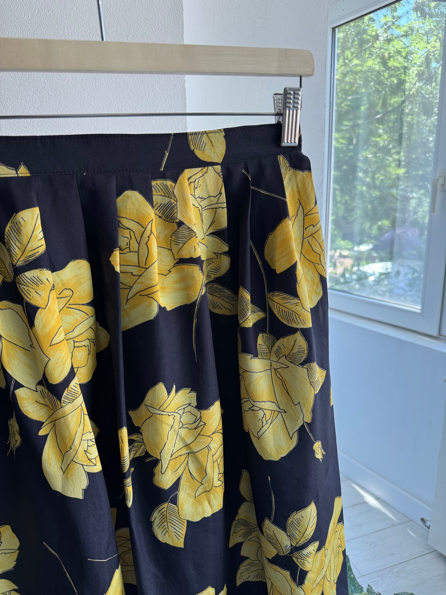 ☀️ Fustă Vintage Floral cu Print – Approx. XS–S Damă