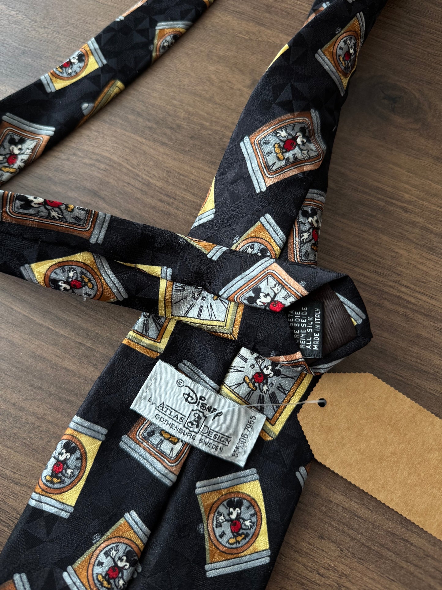 🖼️ Cravată Mickey Mouse Disney Printed Vintage | Mătase Naturală | Made in Italy