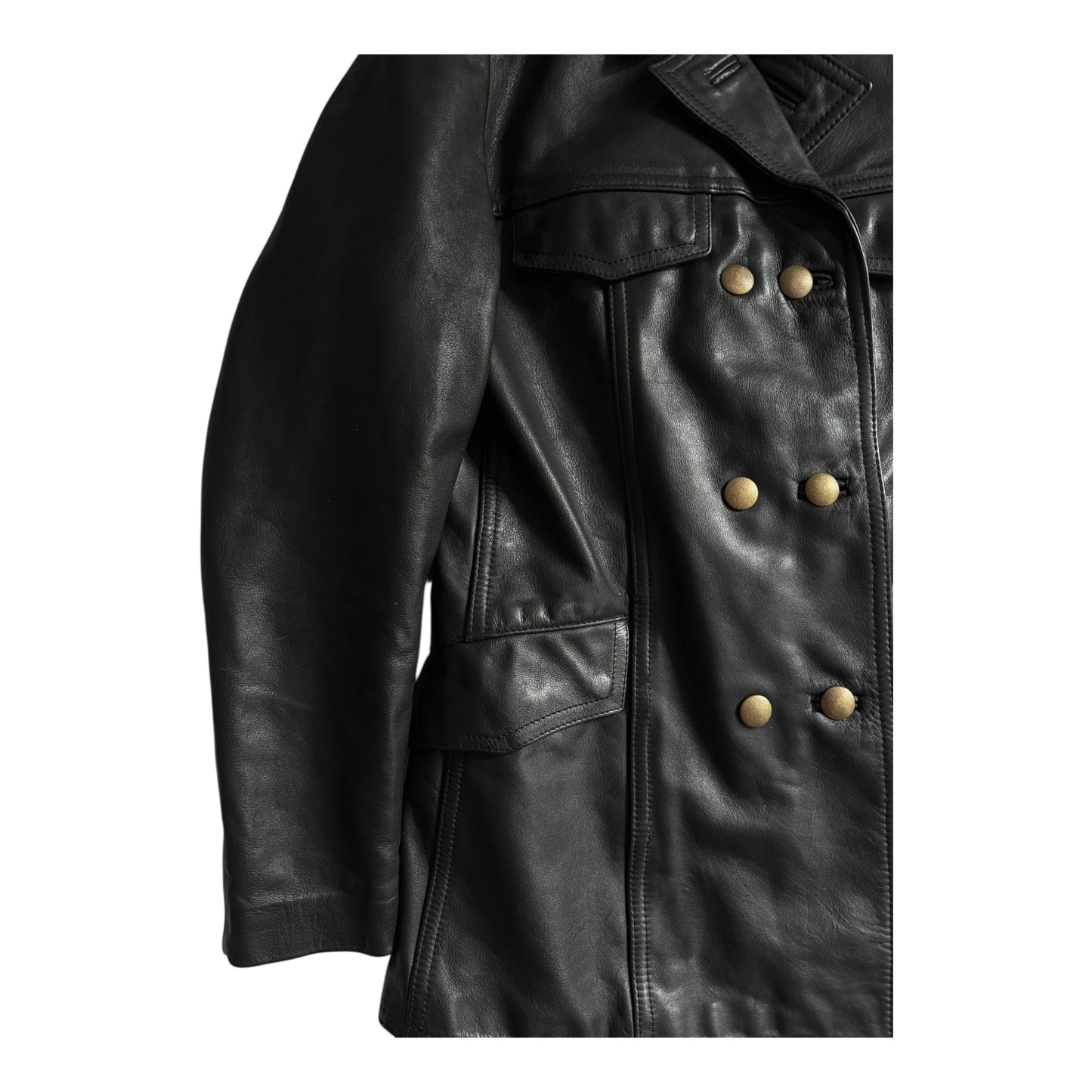 👮 1987 German Police Leather Jacket – Women’s Size 38 (M) - anbracaminte