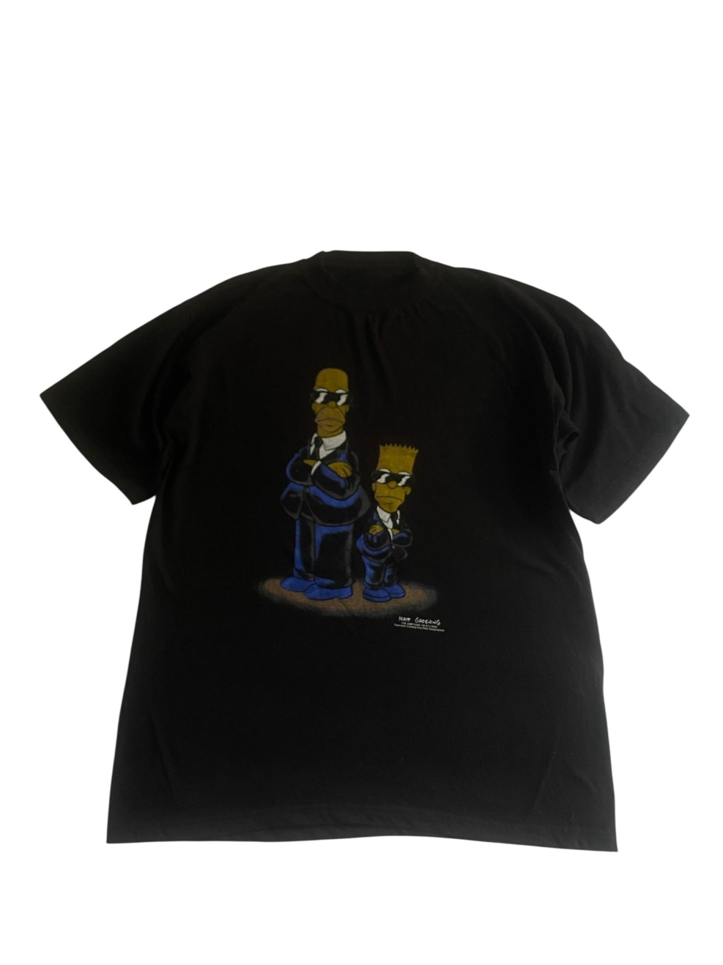 1998 Vintage Simpson Men in Black Graphic Tee - anbracaminte
