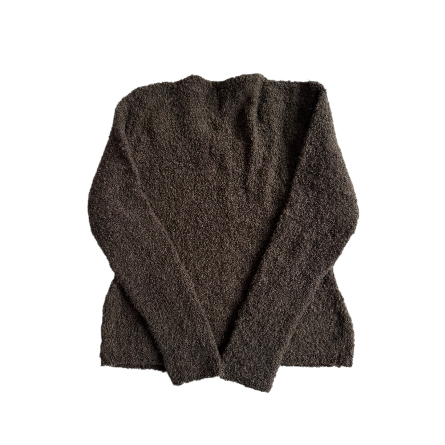 🧶 Pulover Y2K maro închis din amestec de lână, mohair si alpaca – M Femei