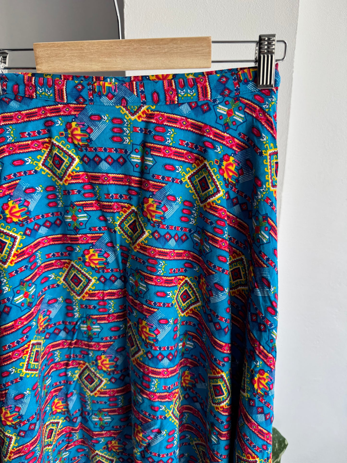 ☀️ Fustă Vintage cu Print – Approx. XS–S Damă