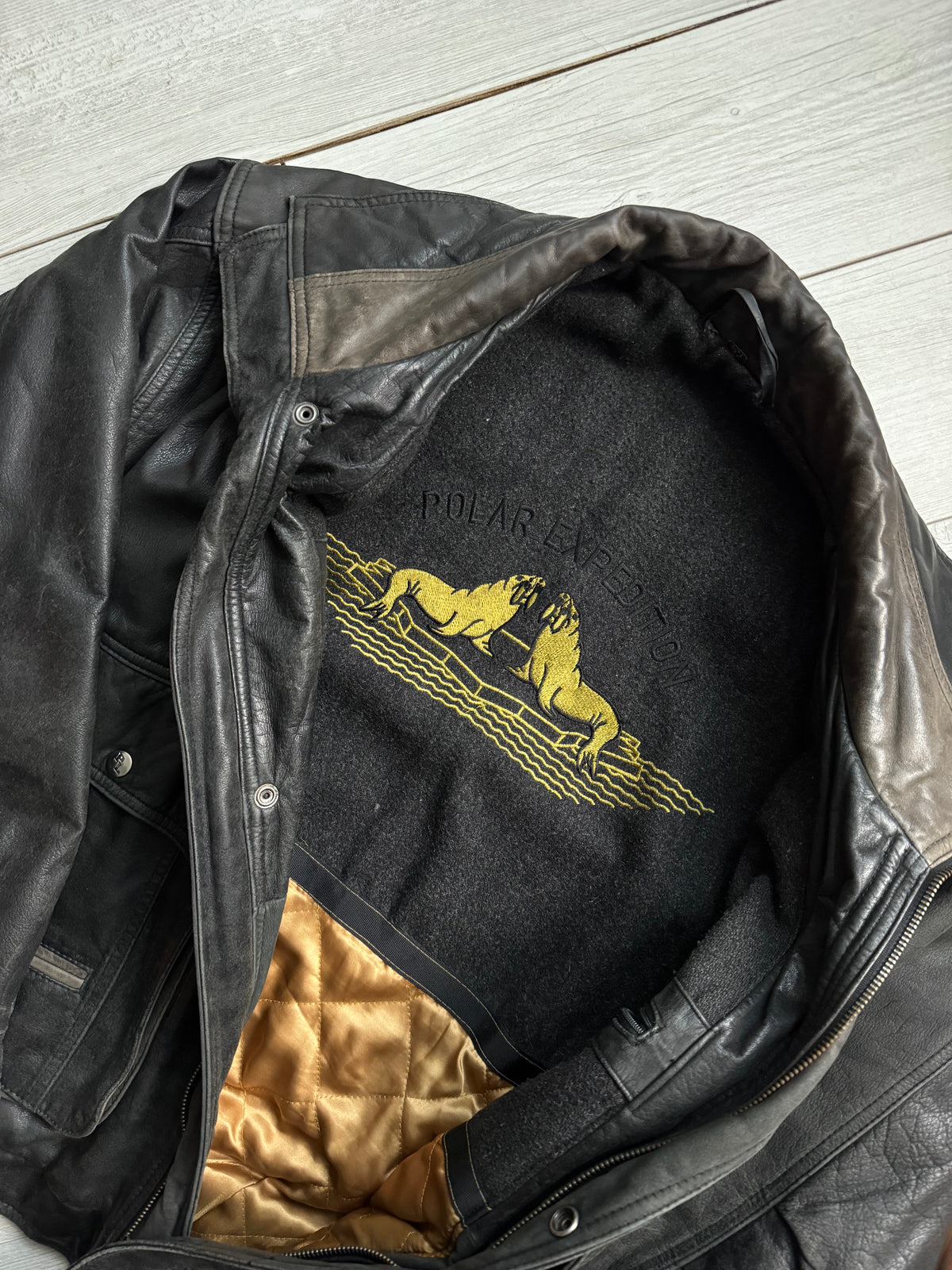 Jachetă Piele Naturală Neagră Vintage Bărbați | L/XL (52)