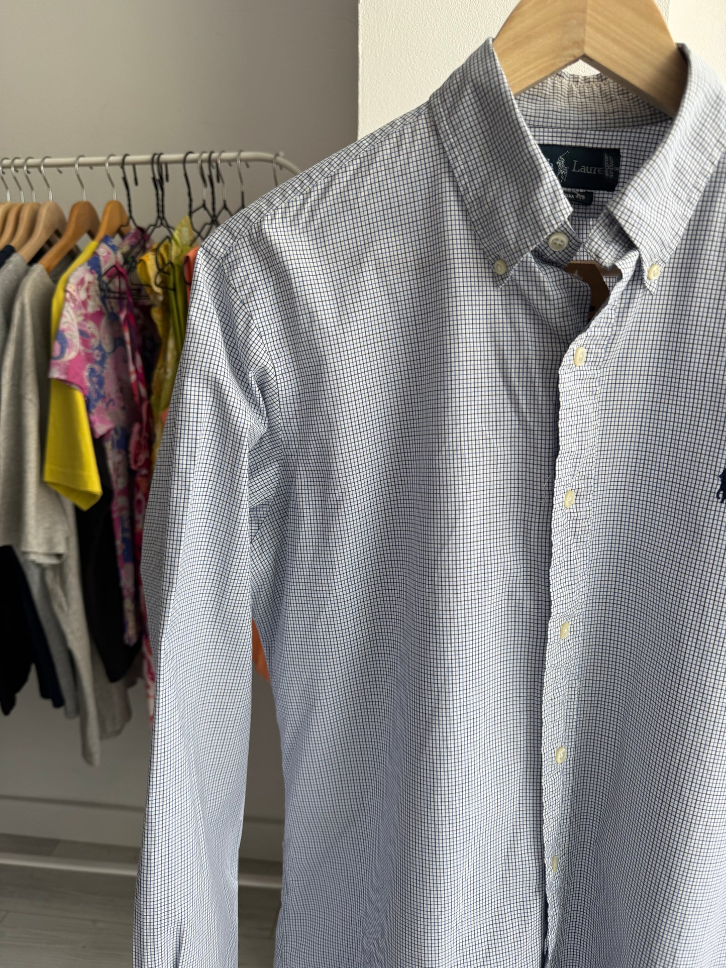 🐴 Cămașă Carouri Polo Ralph Lauren Vintage - Relaxed Fit – M Bărbați