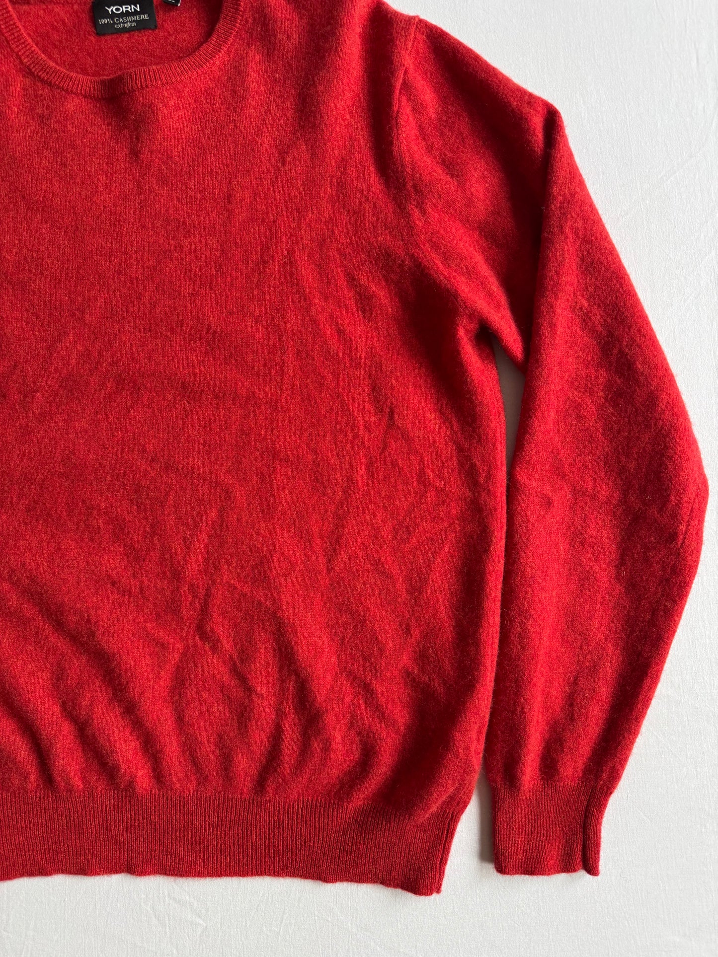 🍒 Pulover Bărbați din Cașmir Extrafin Roșu – L (52)