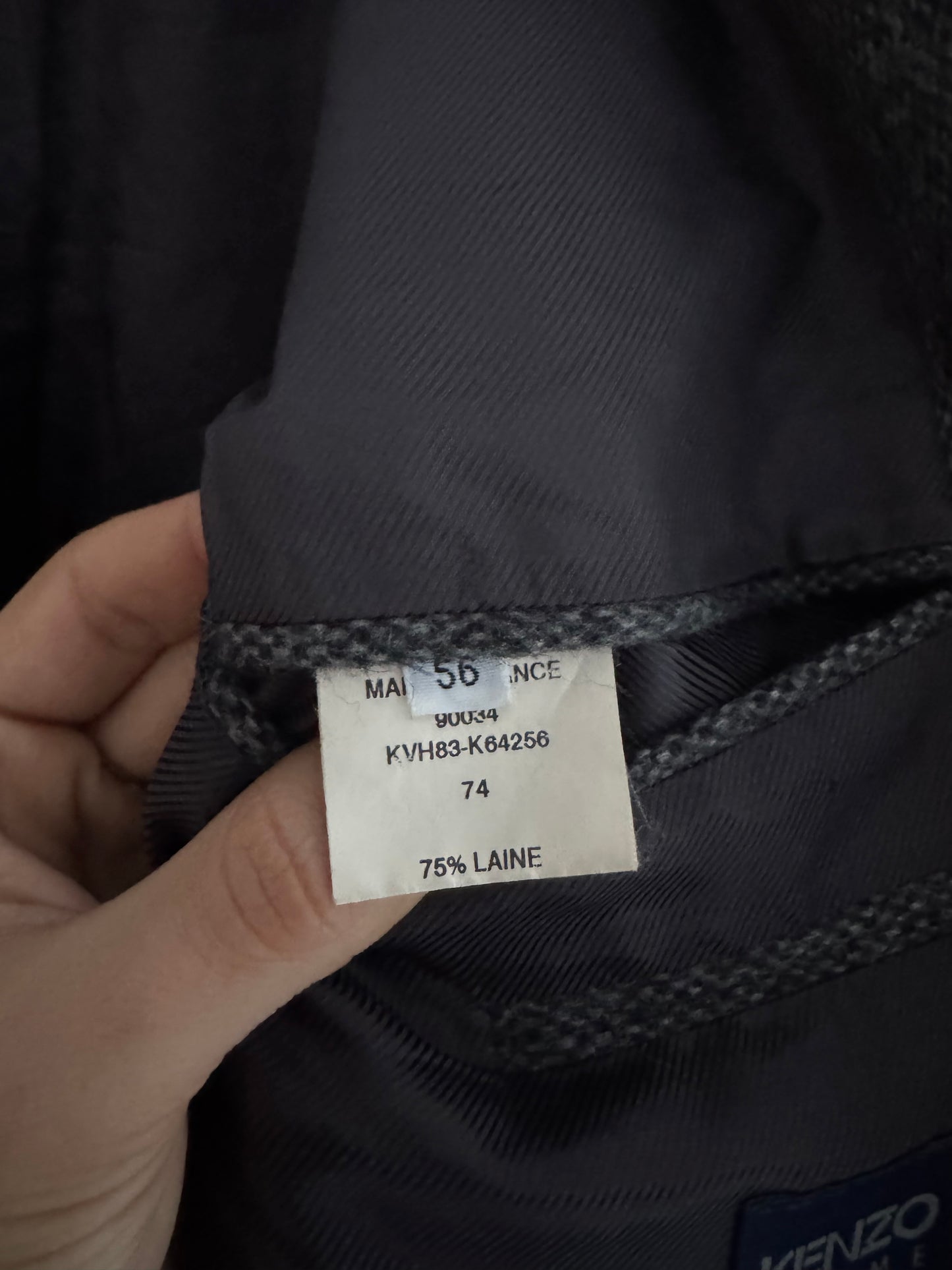 👔 🧥 Sacou Vintage Kenzo Homme Gri – Mărime XL–XXL