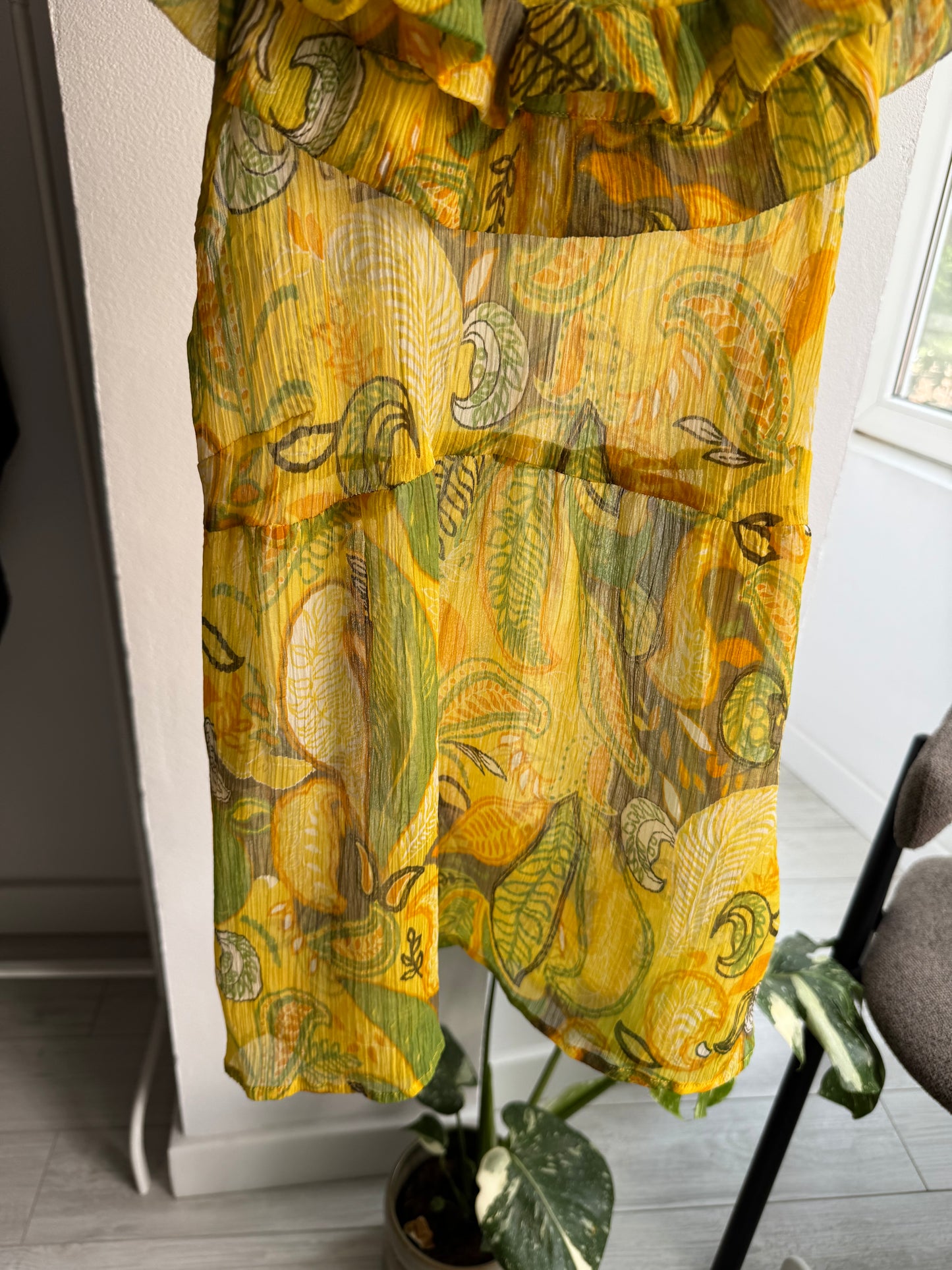 ☀️ Top Y2K Printed Mesh – IT 38 (XS Damă)