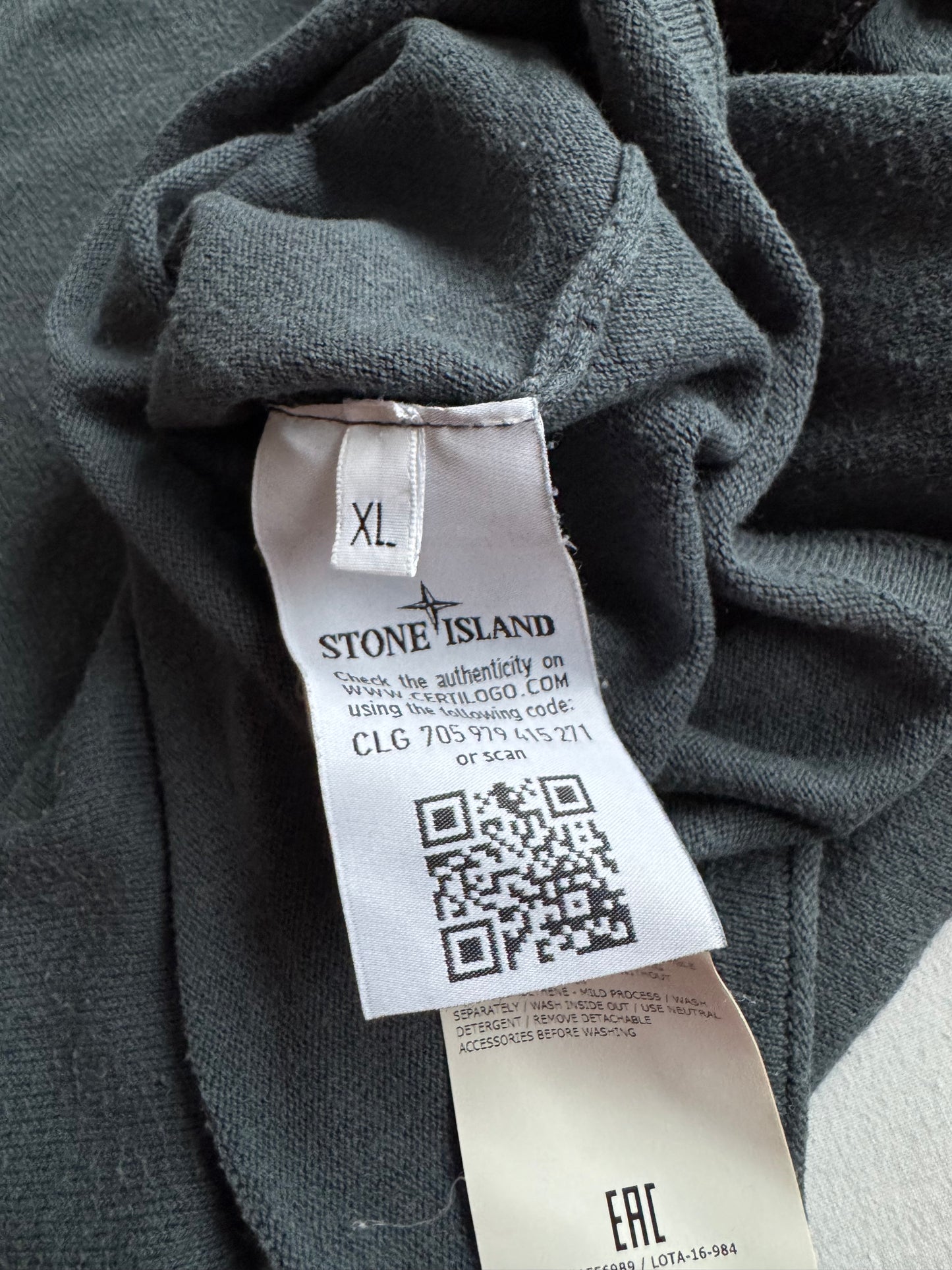 🧭 Pulover 2018 Stone Island din Bumbac Navy-Verzui – L (XL pe etichetă)